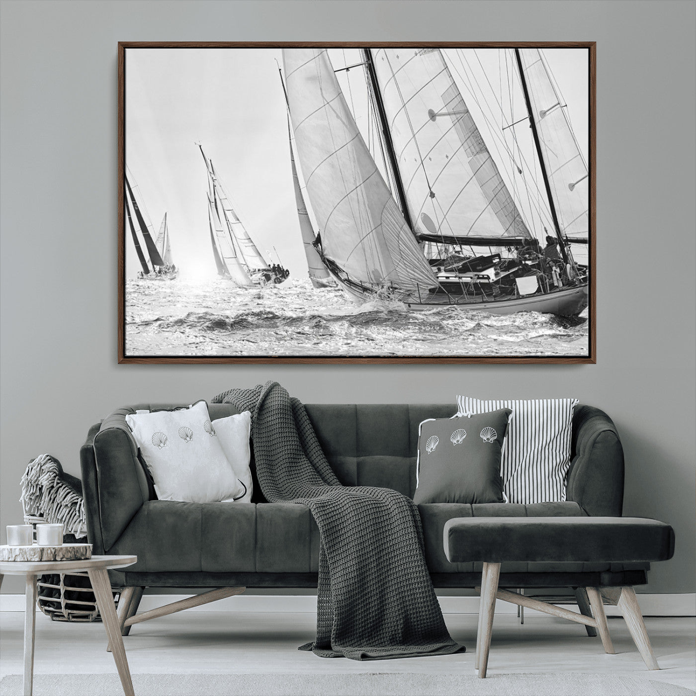 MGV-FC-36X24 - Yacht Sailboat Regatta Canvas Wall Art Canvas Print