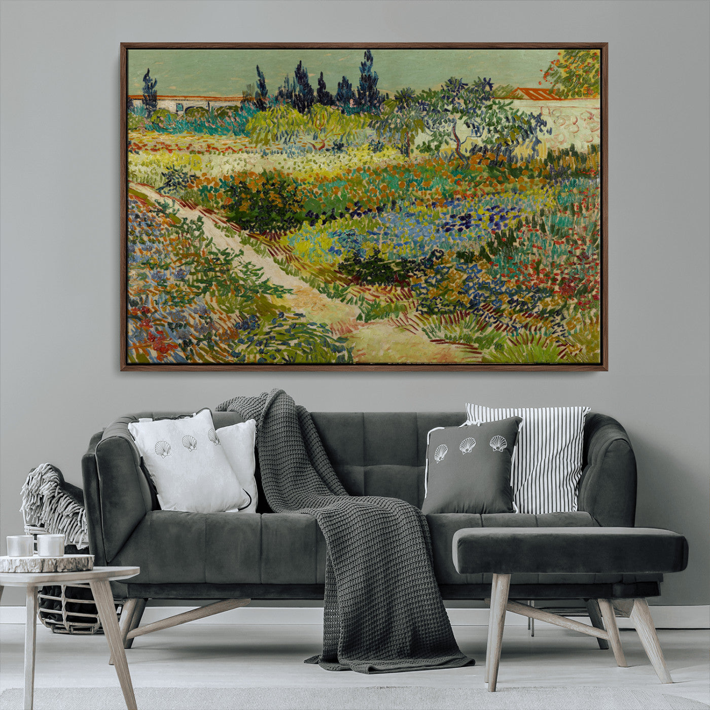 MGV-FC-36X24 - Vincent van Gogh Garden at Arles Wall Art Canvas Print
