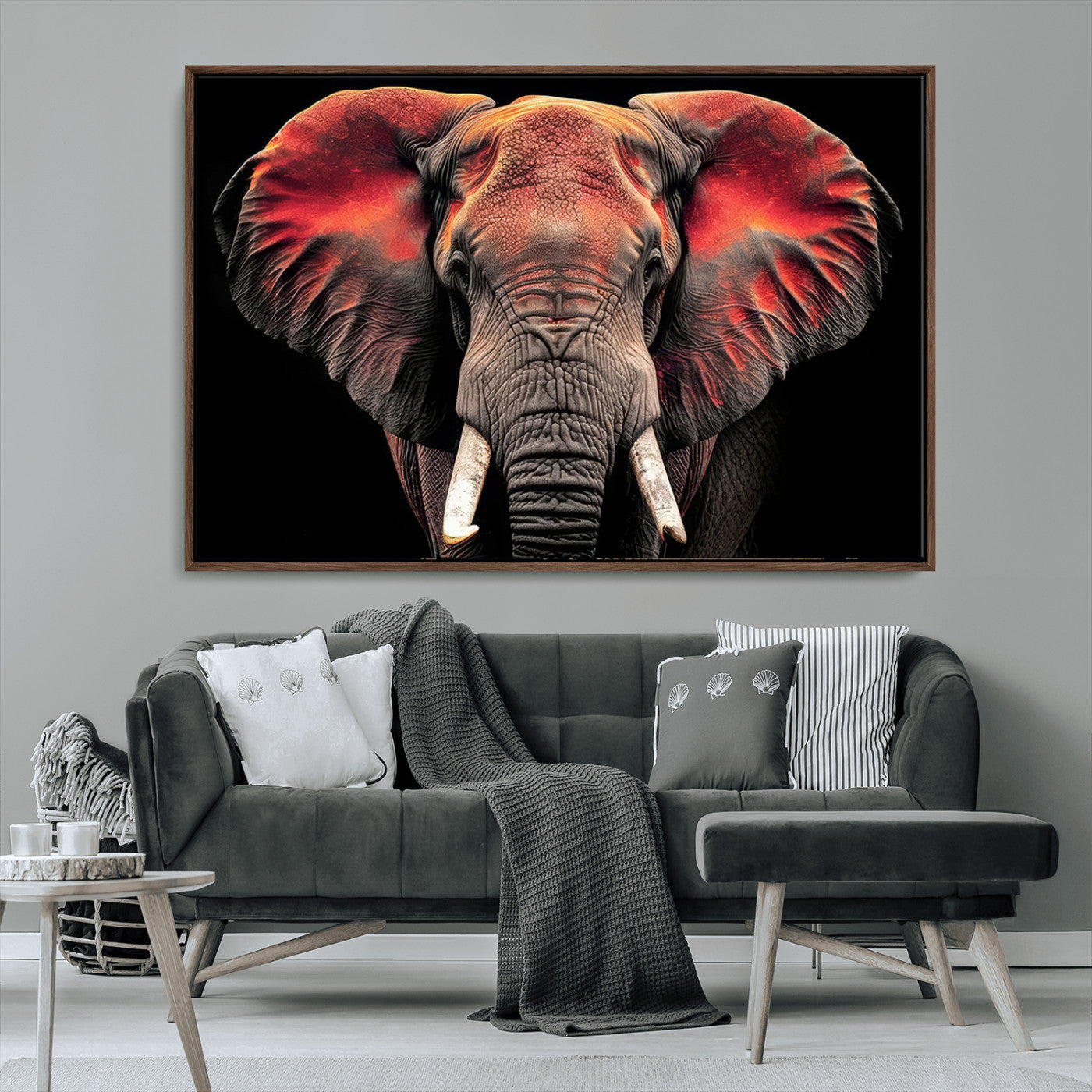 -Elephant Wall Art Canvas Print