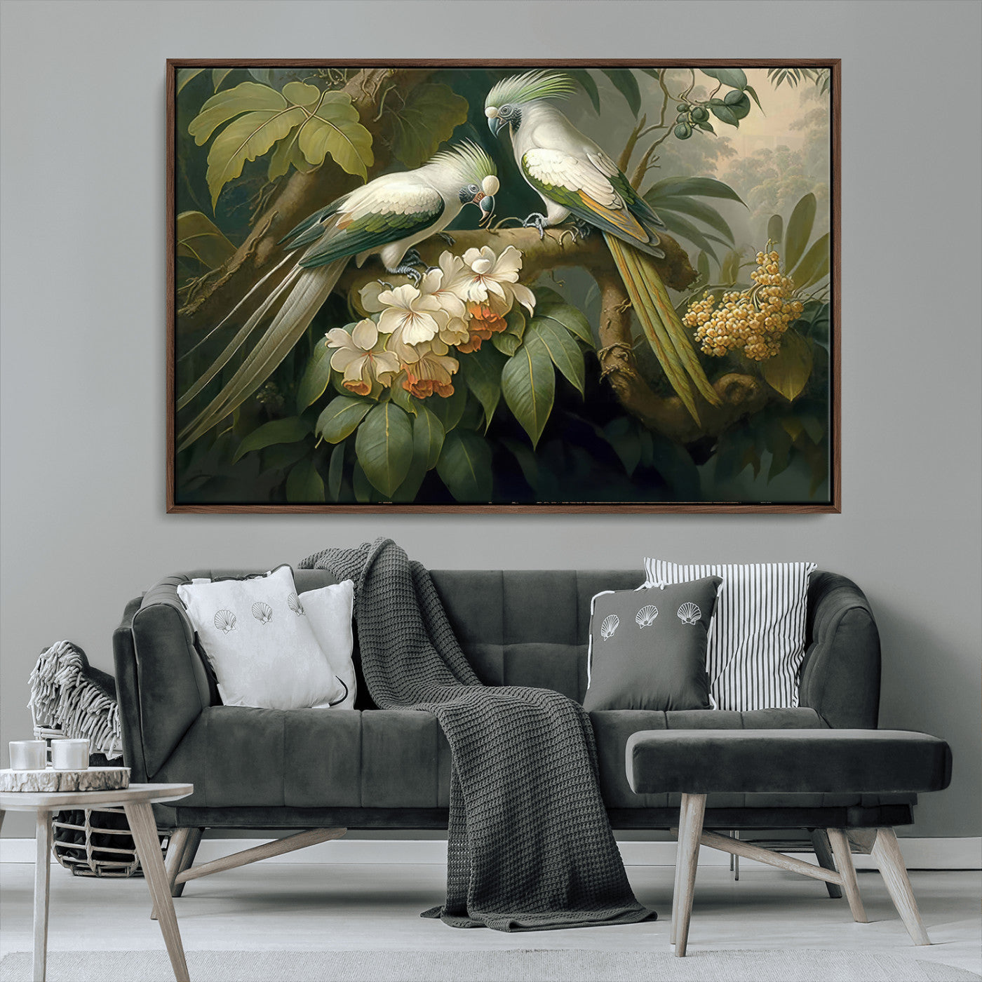 -Tropical Paradise Print Wall Art Stunning Artwork of a Parrot in a Lush Forest with Beautiful