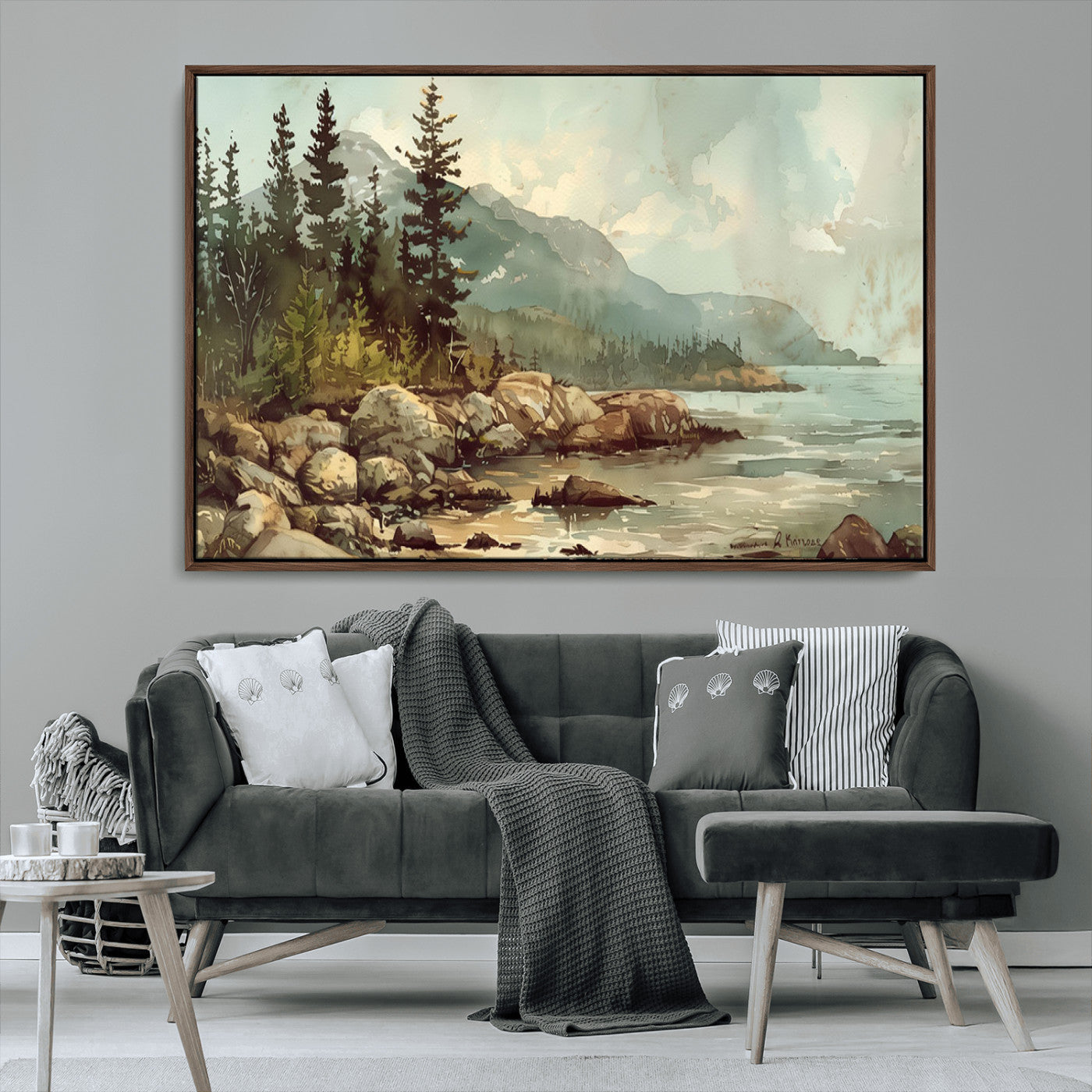 MGV-FC-36X24 - Abstract Acadia National Park Wall Art Canvas Print - Stunning 3-Panel Wall Art Canvas Print, Framed, Ready to Hang
