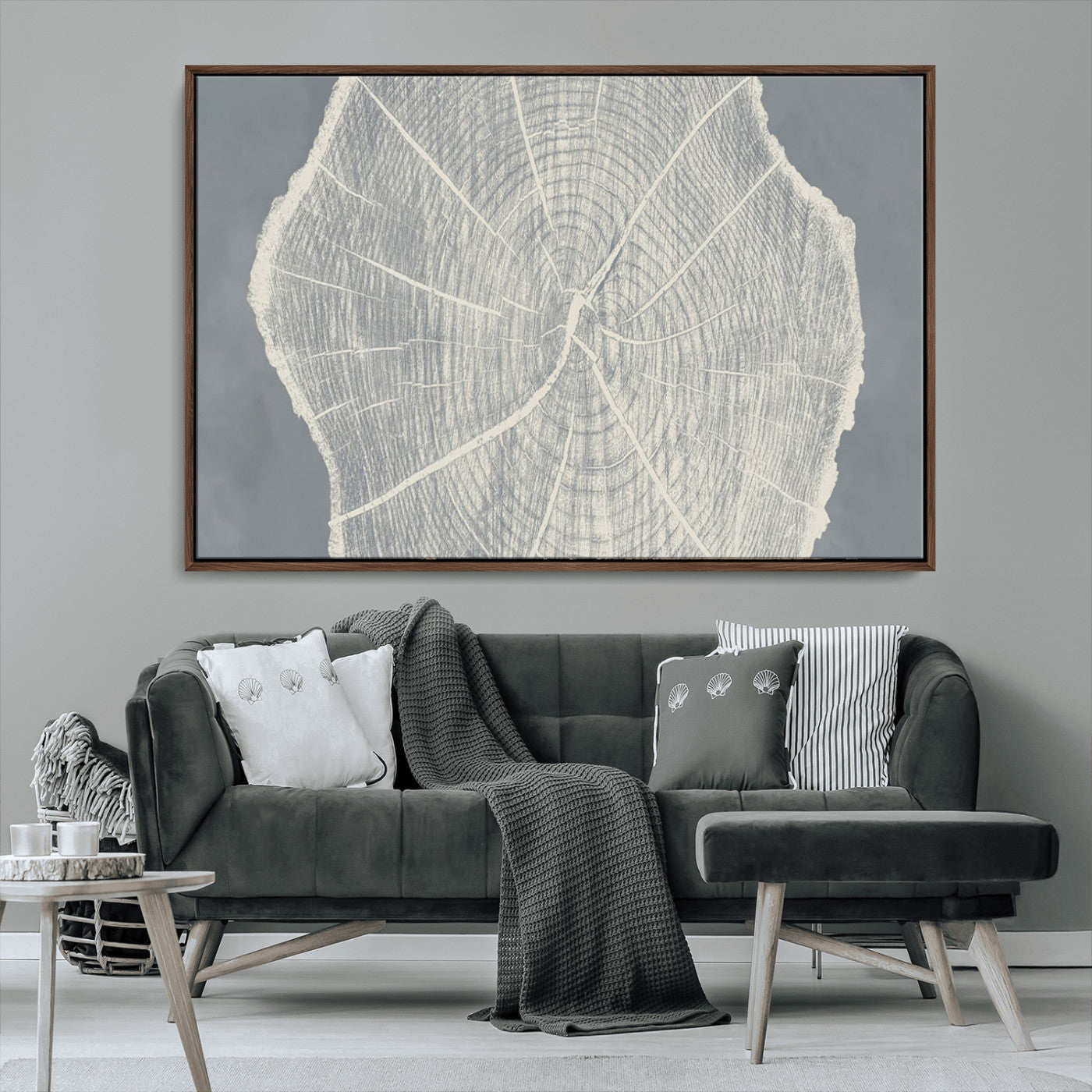 -Abstract Tree Ring Wall Art Canvas Print – Nature-Inspired, Ready to Hang, Modern Home Decor