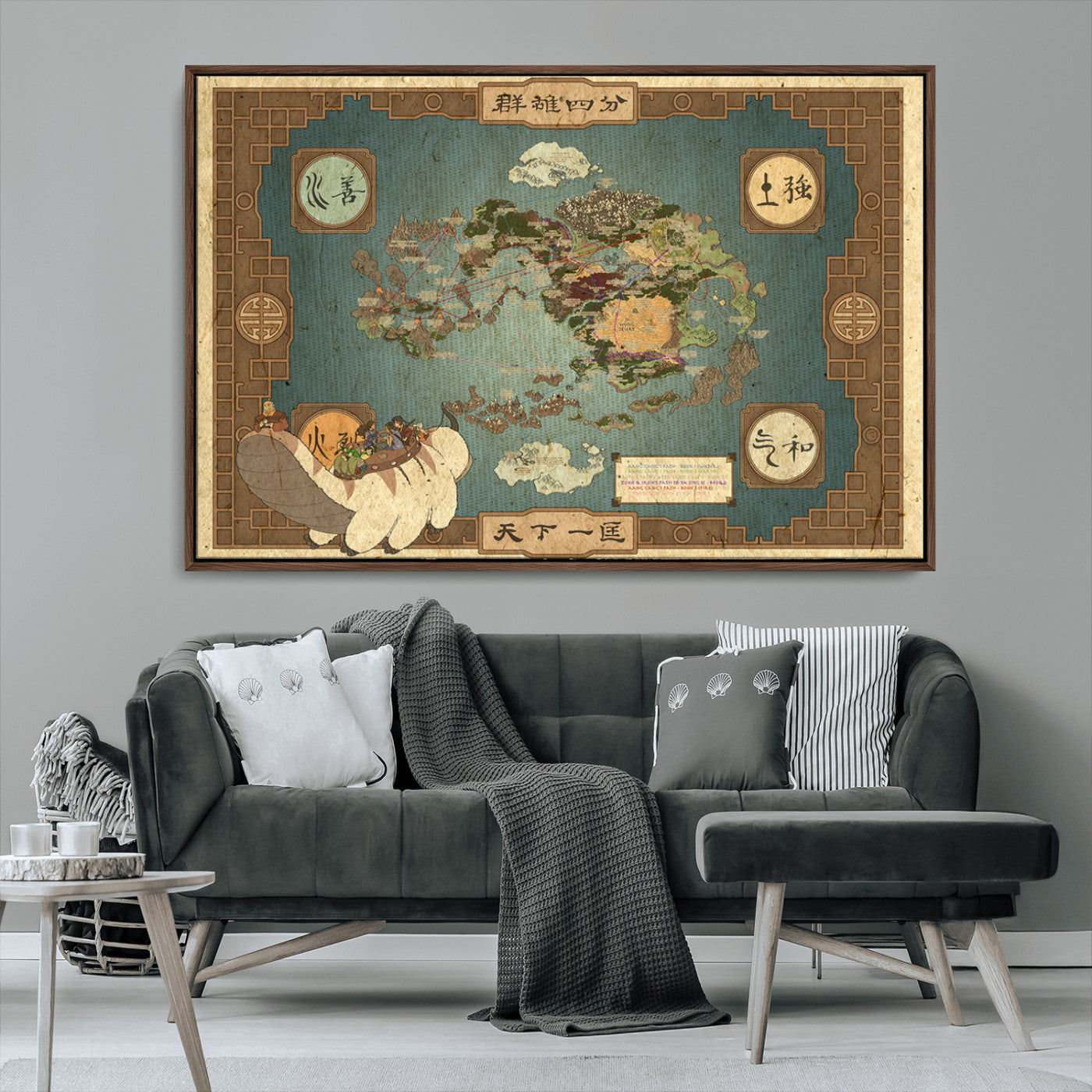MGV-FC-36X24 - Push Pin World Map Canvas Print – Framed Wall Art for Couples to Track Their Travels – Anniversary