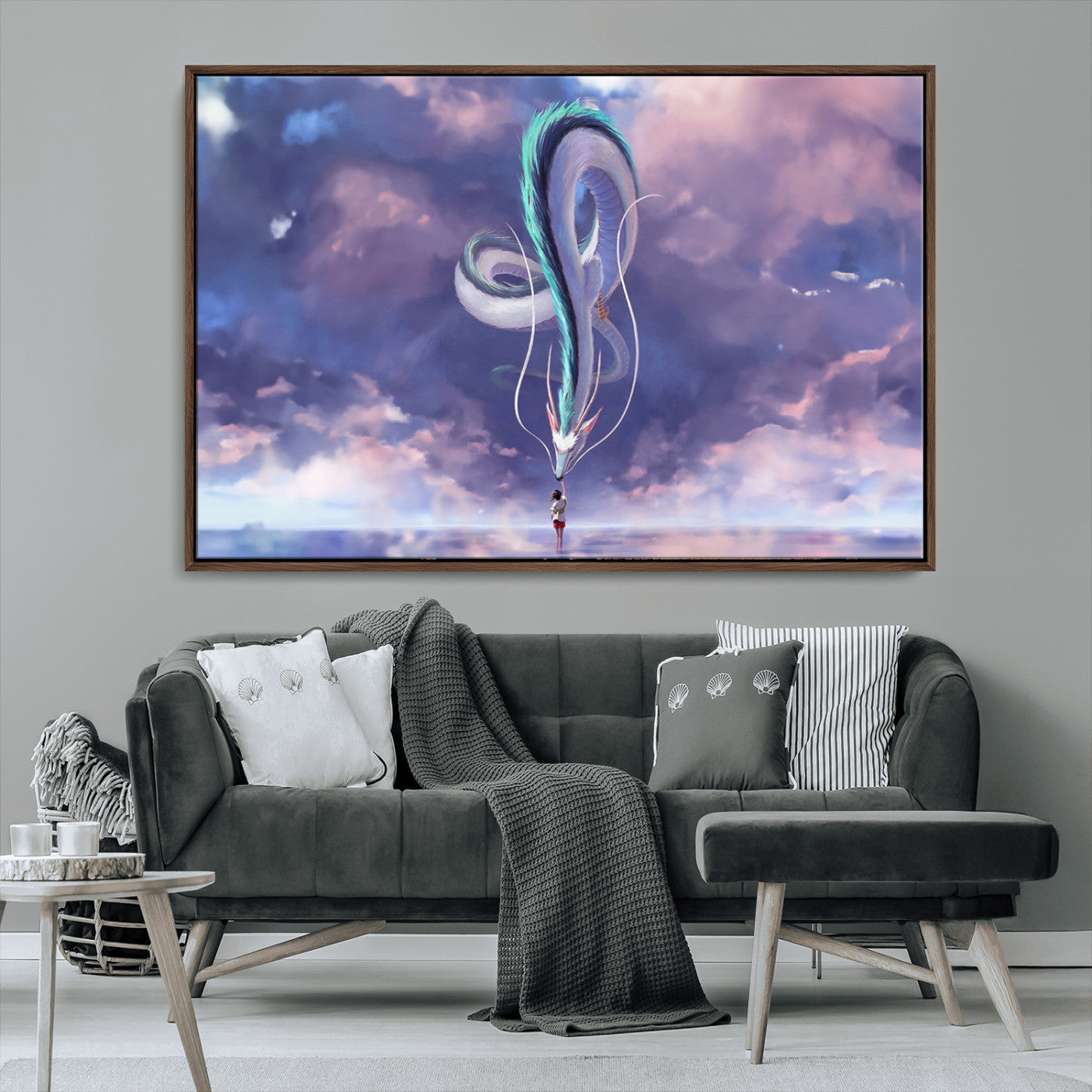 MGV-FC-36X24 - Spirited Away Haku and Chihiro Poster - Anime Lover - Hayao Miyazaki - Studio Ghibli Poster - Anime