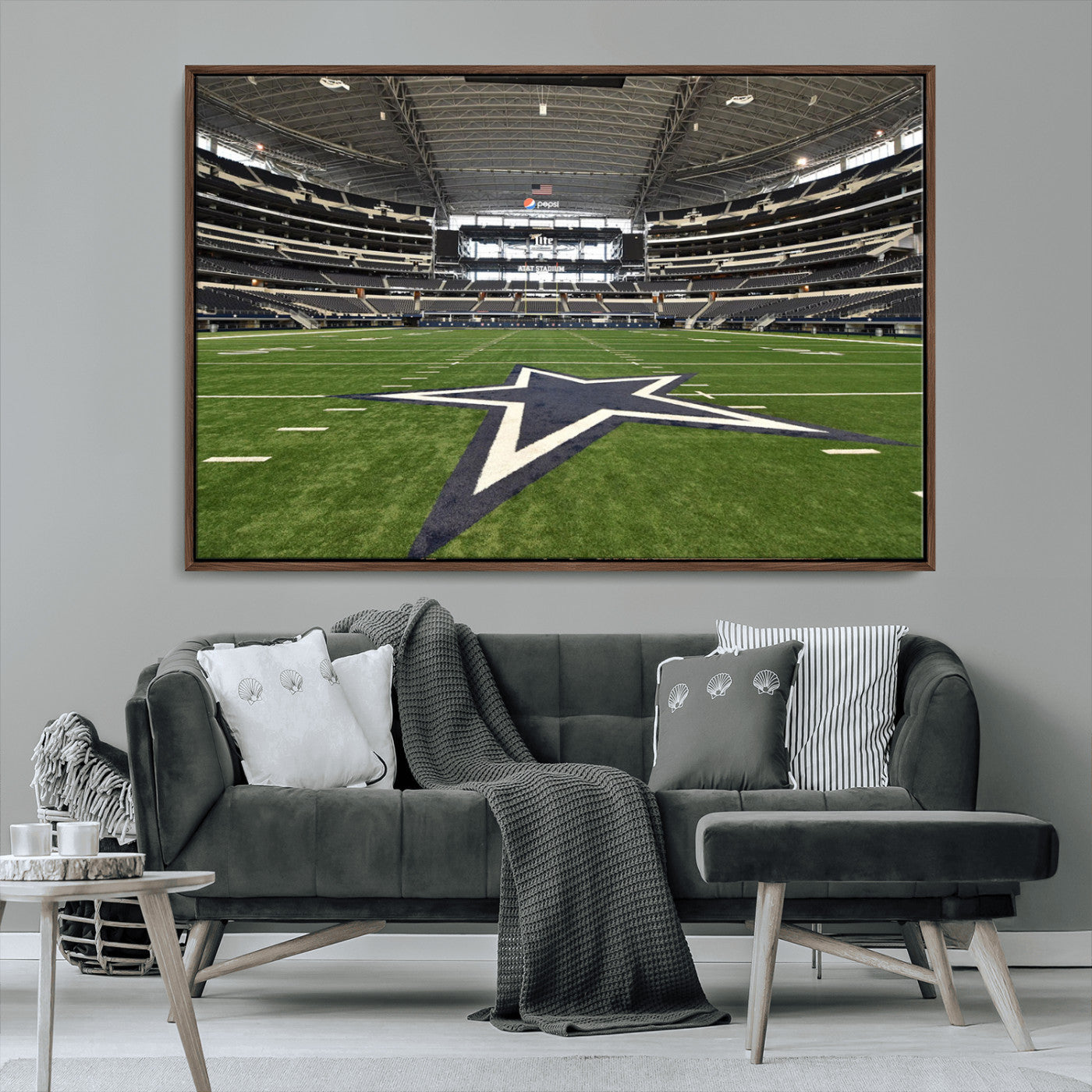 MGV-FC-36X24 - Dallas Cowboys Football Team Print - Arlington AT&T Stadium Wall Art Canvas Print