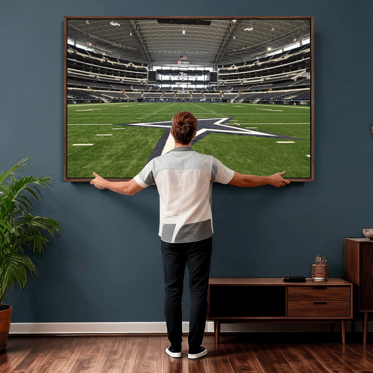 14834-MGV-CV-36X24 - Dallas Cowboys Football Team Print - Arlington AT&T Stadium
