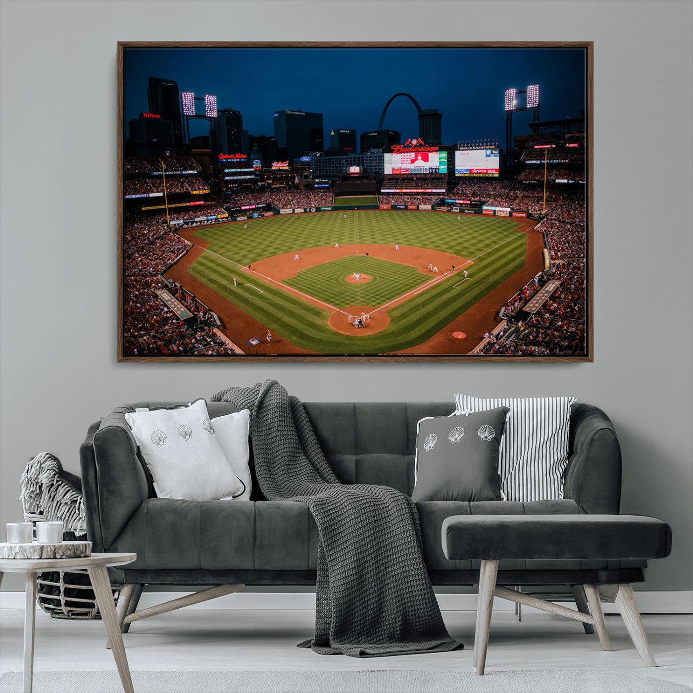 MGV-FC-36X24 - St. Louis Cardinals Baseball Team Print - Busch Stadium Wall Art Canvas Print