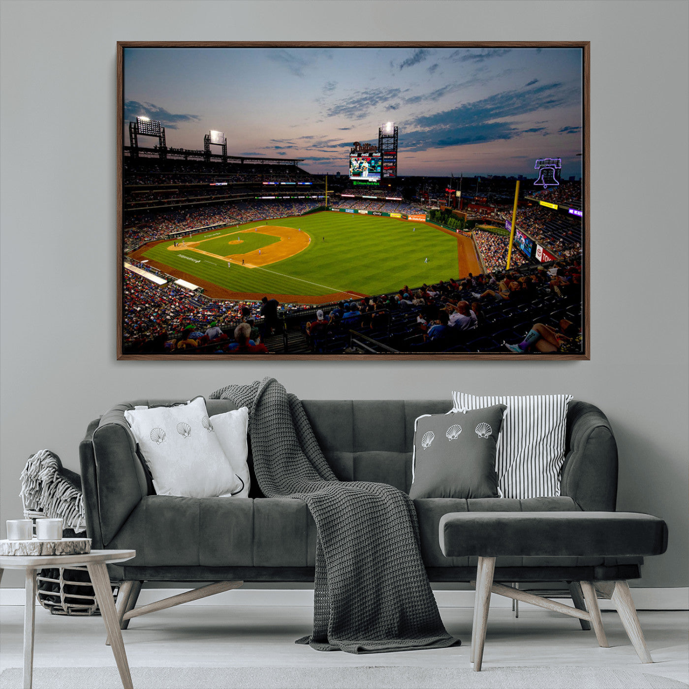MGV-FC-36X24 - Philadelphia Phillies Baseball Team Print - Citizens Bank Park Stadium Wall Art Canvas Print