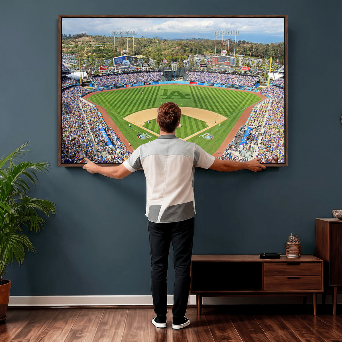 34760-MGV-CV-36X24 - Citi Field Wall Art Print | 3-Panel New York Mets Baseball Stadium Canvas Print