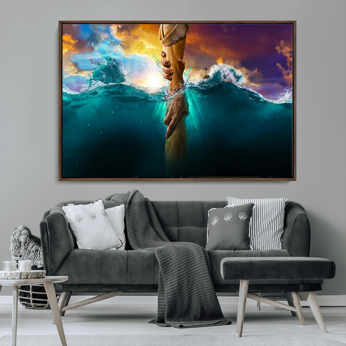 MGV-FC-36X24 - God Hand Wall Art Canvas Print