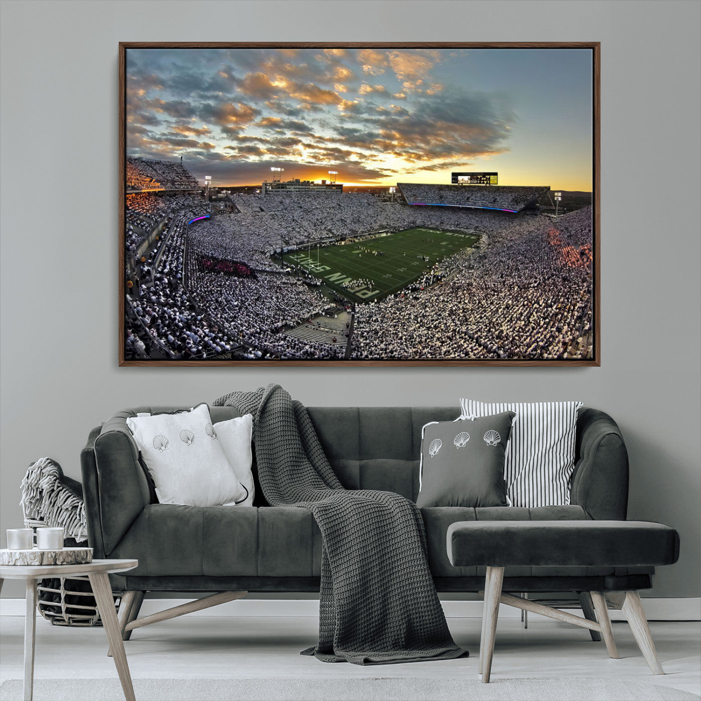 MGV-FC-36X24 - Beaver Stadium Wall Art - Penn State Stadium Wall Art | Penn Nittany Lions Football Match for Sport Room Decor