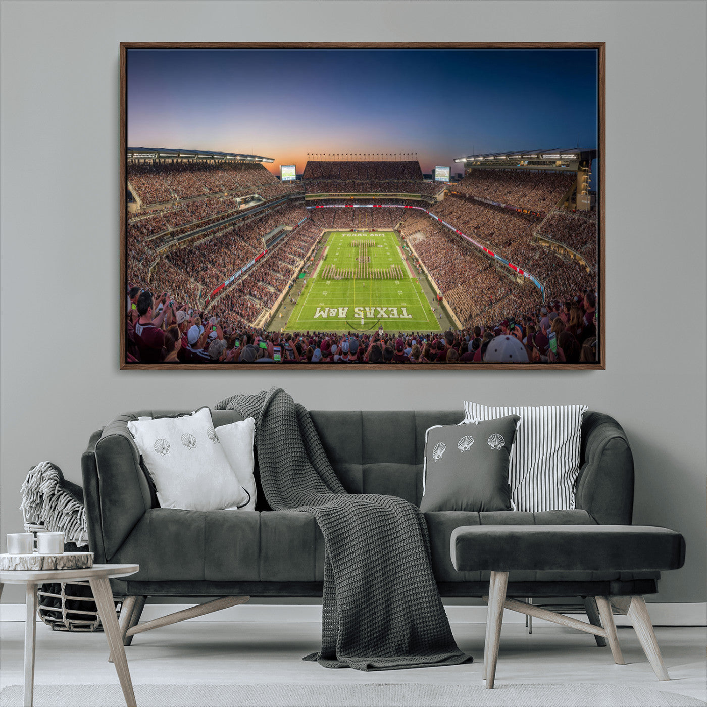 MGV-FC-36X24 - Kyle Field Wall Art Print | Large Texas A&M Aggies Football Canvas Print for Sports Enthusiasts | Framed, Ready-to-Hang Stadium Decor