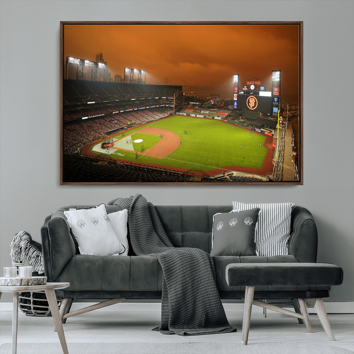 MGV-FC-36X24 - San Francisco Giants Baseball Team Print - Oracle Park Stadium Wall Art Canvas Print