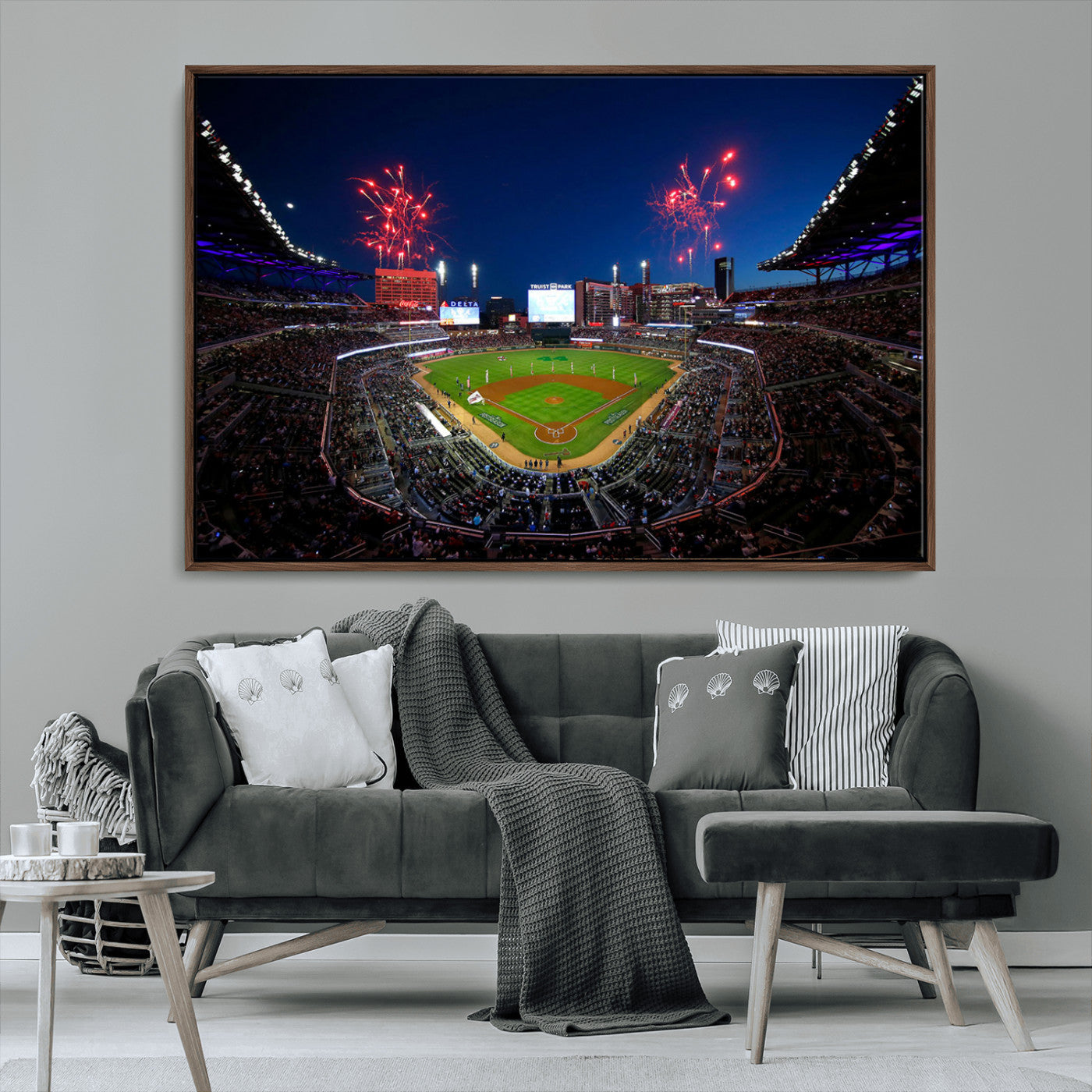 MGV-FC-36X24 - Truist Park Atlanta Braves Baseball Stadium Wall Art Print | Large 3-Panel Canvas Print for Sports