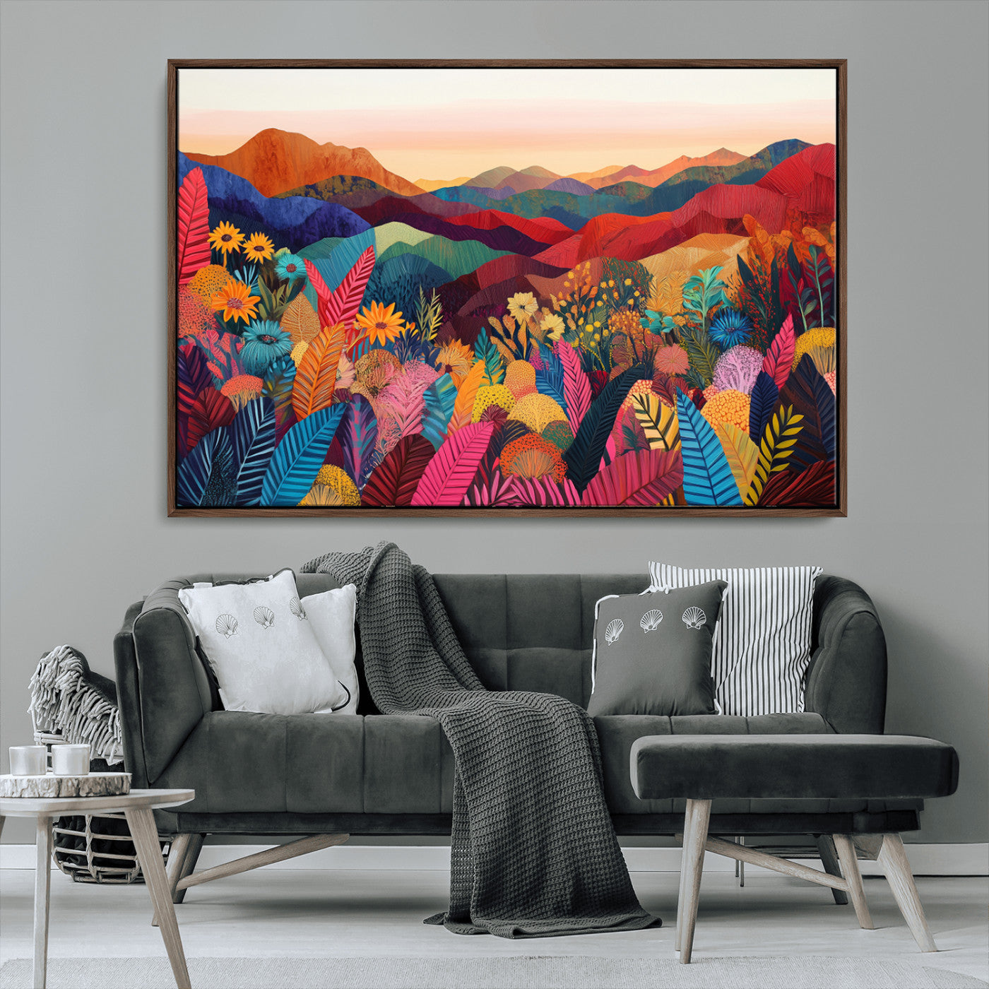 MGV-FC-36X24 - YAYOI KUSAMA Abstract Print - Landscape Canvas Wall Art Print - Vibrant Modern Decor for Living