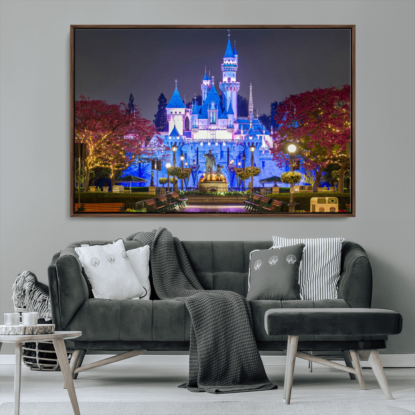 66710-MGV-CV-36X24-Large Disney Castle Wall Art Canvas Print - Magic Kingdom Kids Room Decoration Disney World