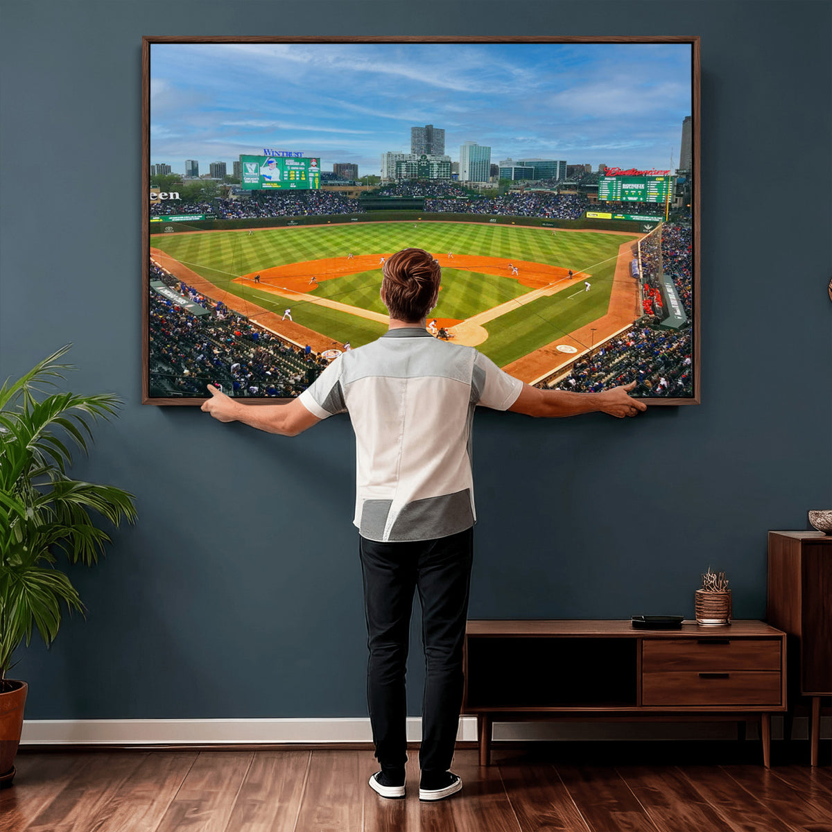 86839-MGV-CV-36X24 - Wrigley Field Chicago Cubs Panoramic Canvas Print
