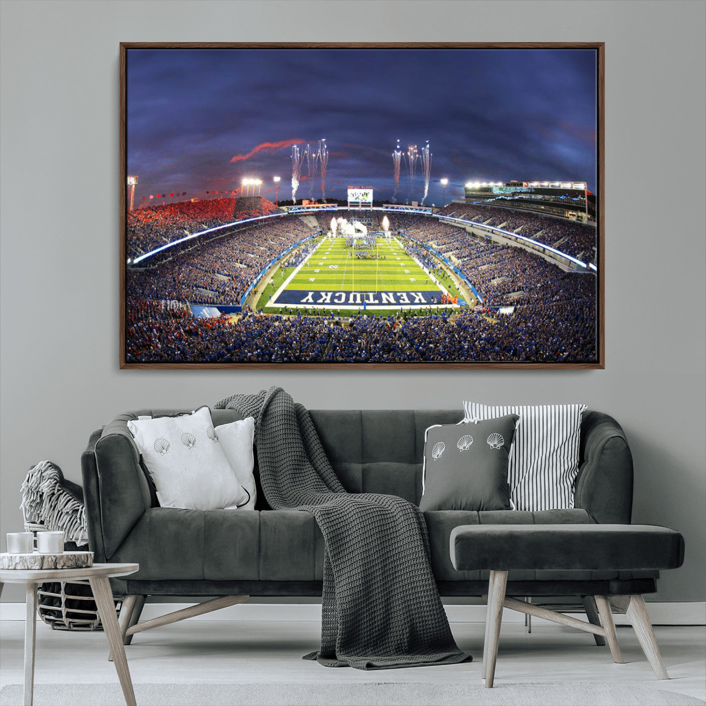 MGV-FC-36X24 - Kroger Field Canvas Wall Art - Kentucky Stadium Wall Art Print - Sunset Football Stadium Wall Decor