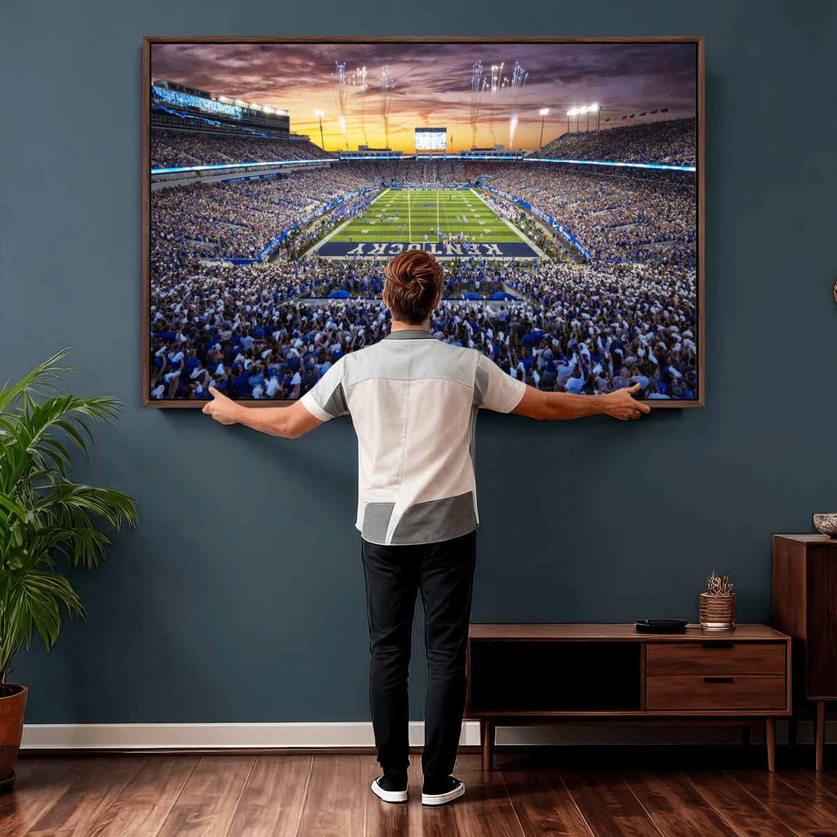 78524-MGV-CV-36X24 - Kroger Field Wall Art Print, Kentucky Stadium Wall Art
