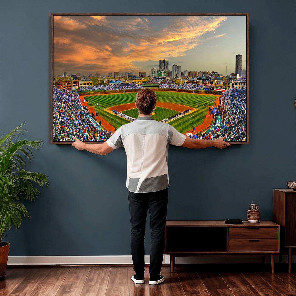 45635-MGV-CV-36X24 - Chicago Wrigley Field Wall Art Canvas Print
