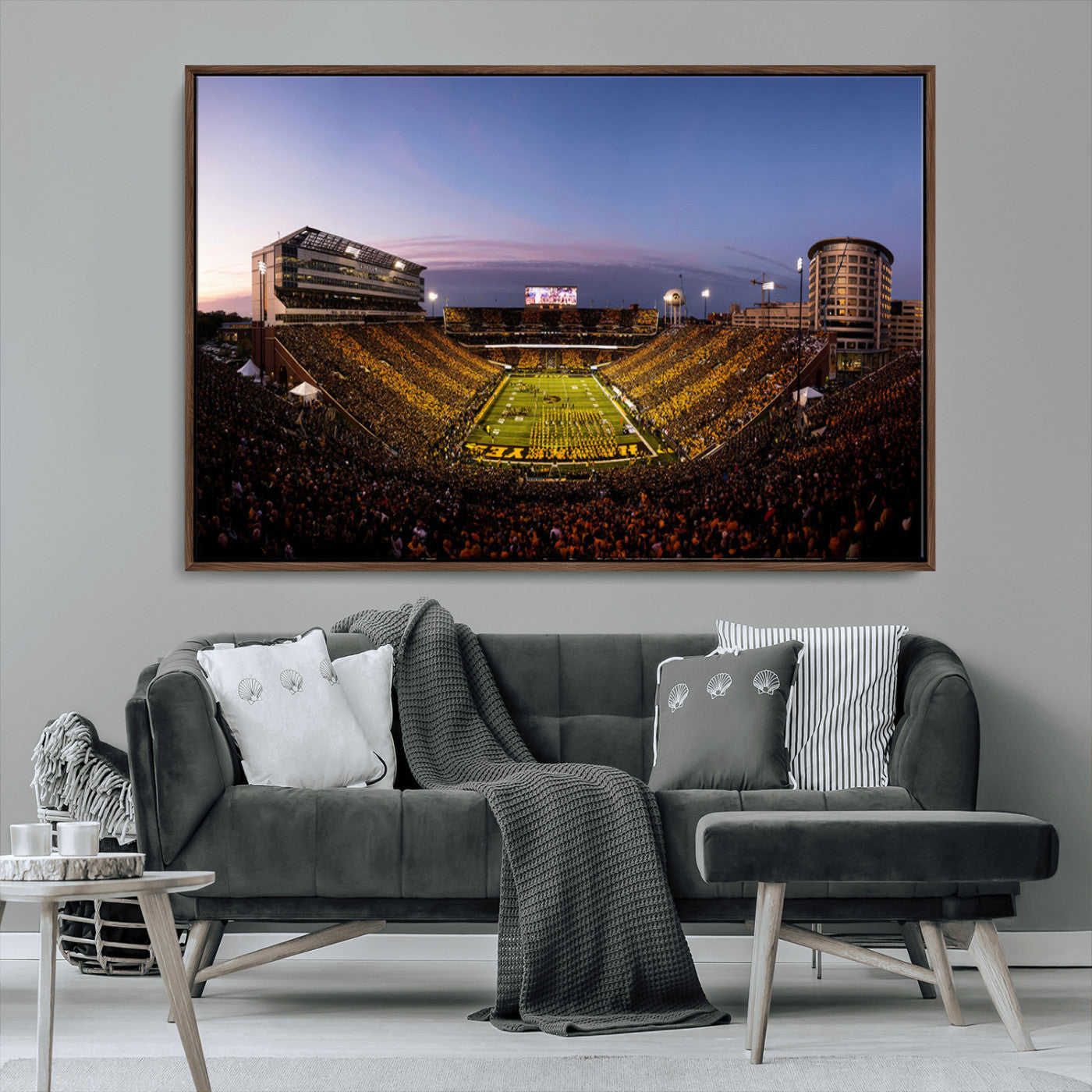 MGV-FC-36X24 - Iowa Hawkeyes Kinnick Stadium Wall Art Canvas Print, Framed Iowa Hawkeyes Kinnick Stadium Canvas