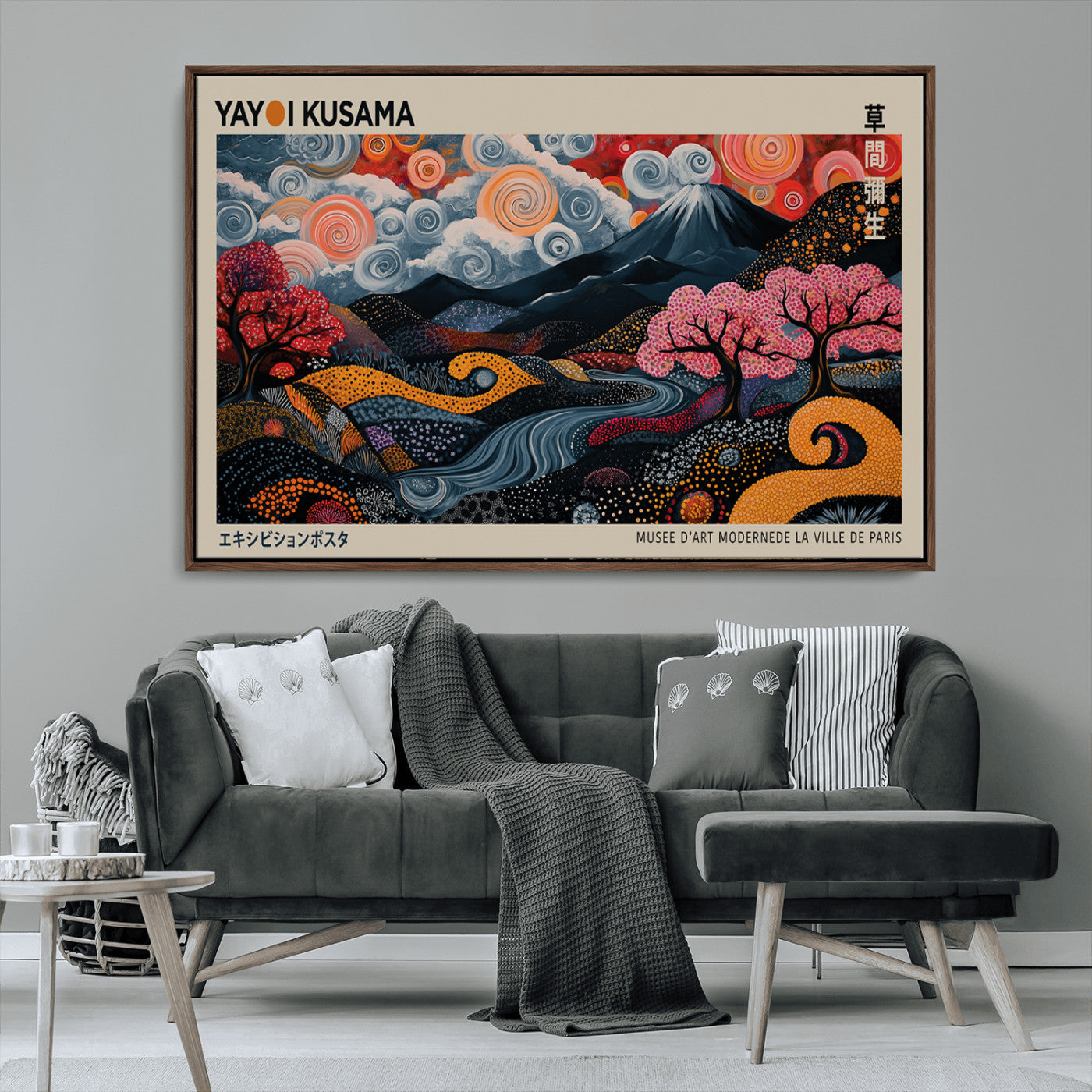 MGV-FC-36X24 - Modern Japanese Wall Art Print Yayoi Kusama Canvas