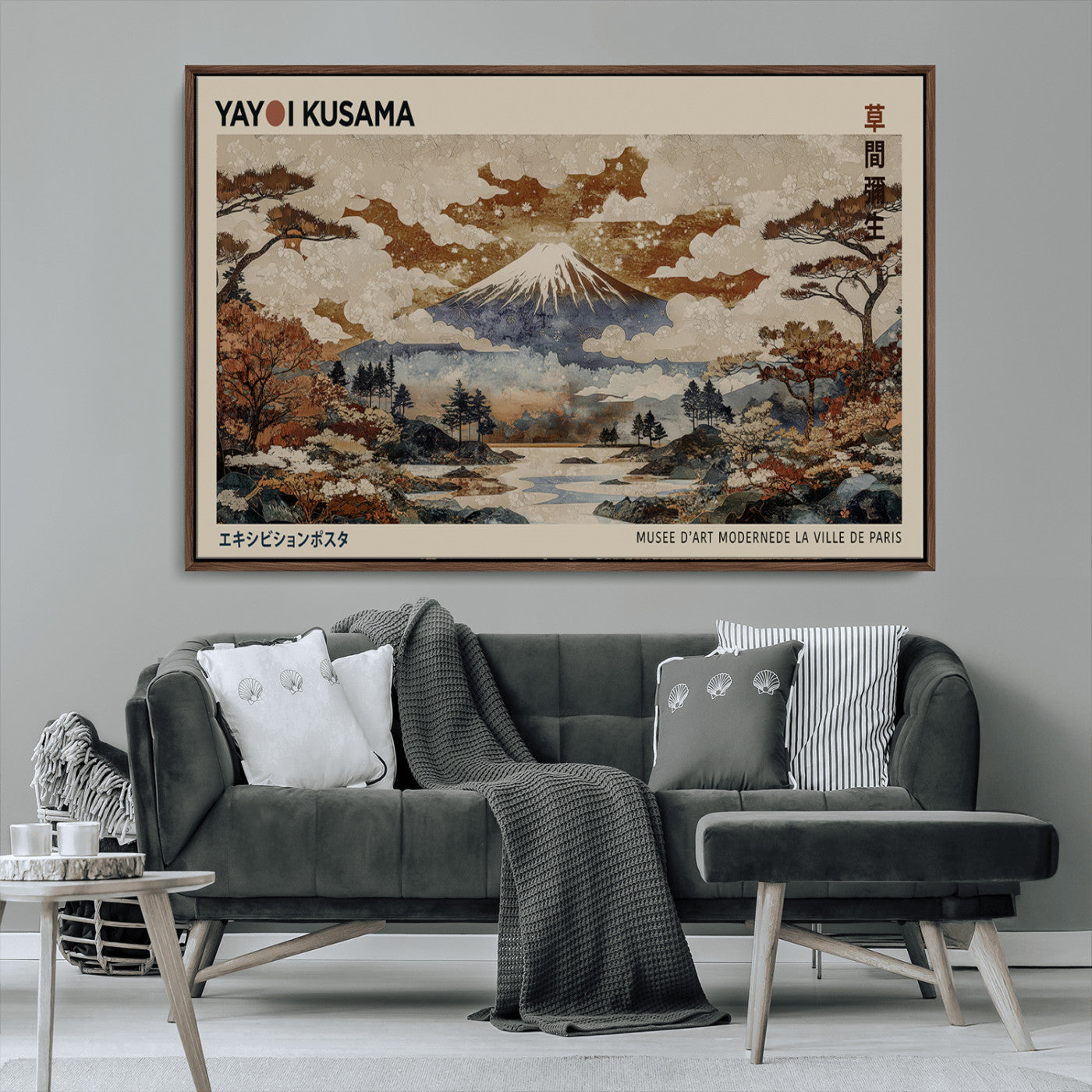 MGV-FC-36X24 - Yayoi Wall Art: Transform Your Space, Modern Japanese Wall Art Print Yayoi Kusama Canvas Wall Art