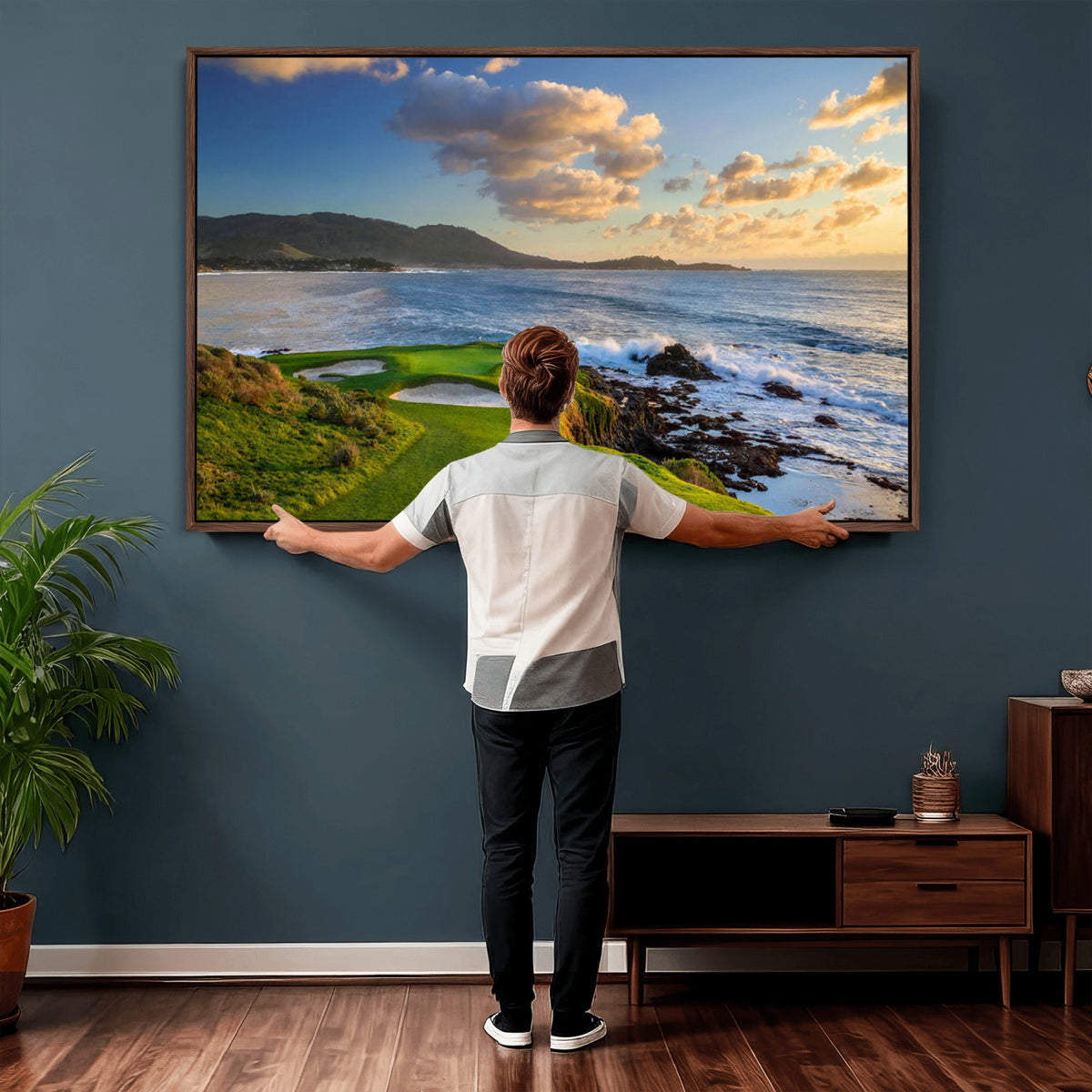 50107048-MGV-CV-36X24 - Pebble Beach Golf Links Wall Art Canvas Print