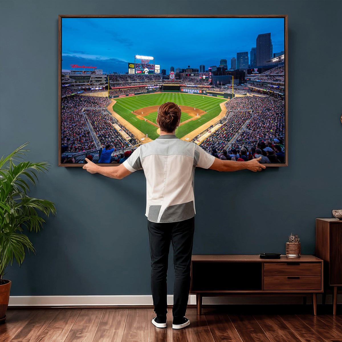 77273035-MGV-CV-36X24 - Target Field Stadium Wall Art Canvas Print, Minnesota Twins