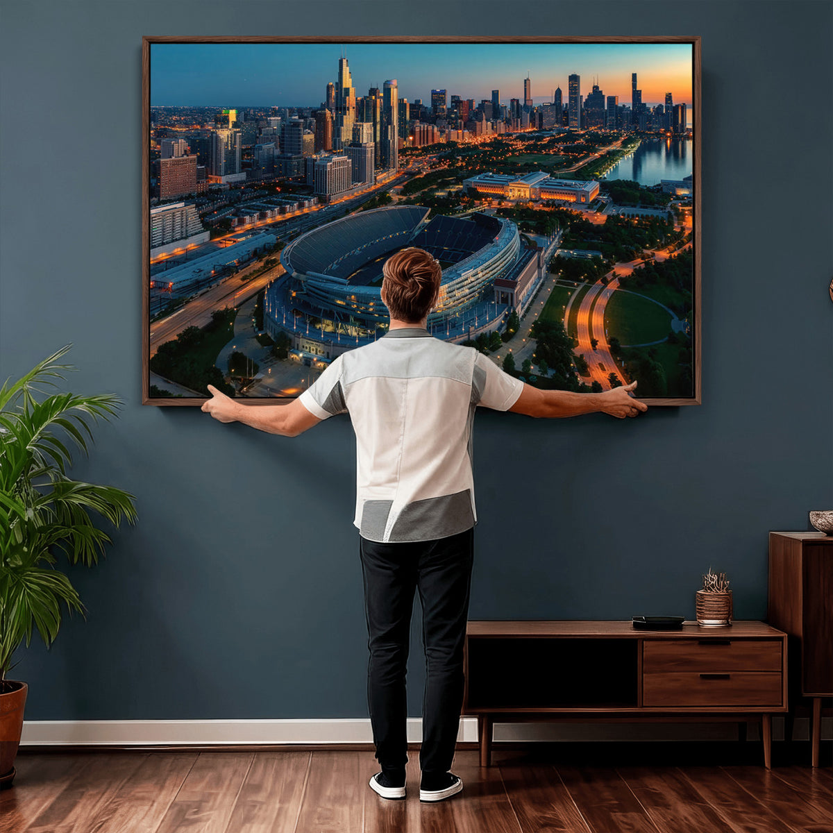 36690345-MGV-CV-36X24 - Chicago Bears Soldiers Field Wall Art Canvas Print