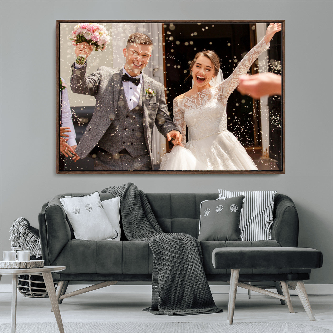 Framed Create Your Canvas Print - Personalized Wall Art for Home Decor Wall Art Print, Create Your Own Photo Canvas Print
