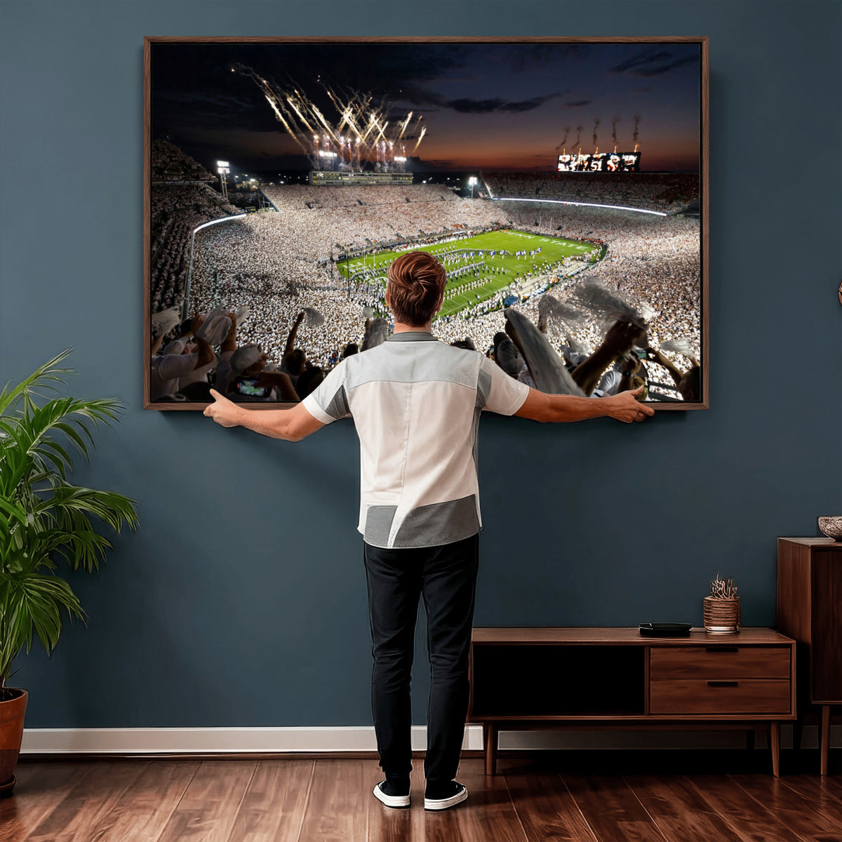 26666-MGV-CV-36X24 - Penn State Stadium Wall Art Canvas Print, White Out