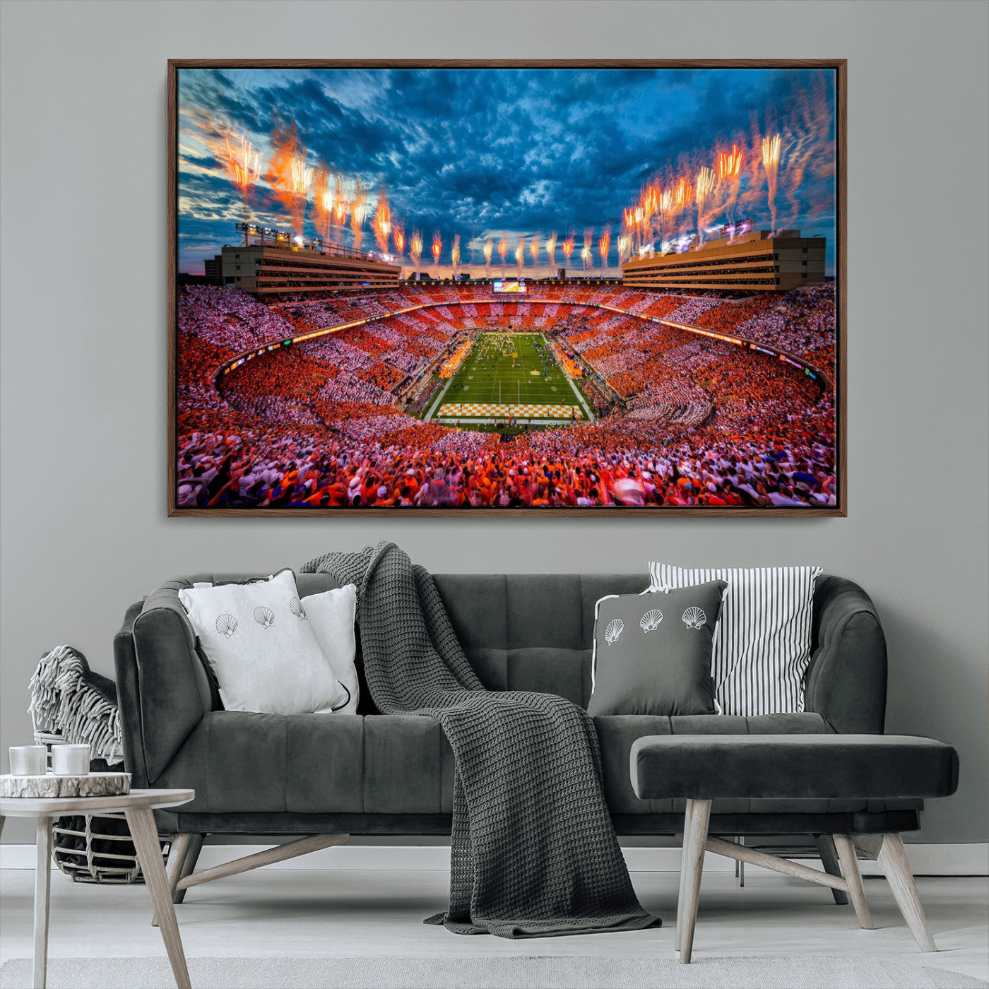 MGV-FC-36X24 - Tennessee Neyland Stadium Wall Art Print, Sports Arena Canvas Wall Art, Panoramic Stadium Canvas