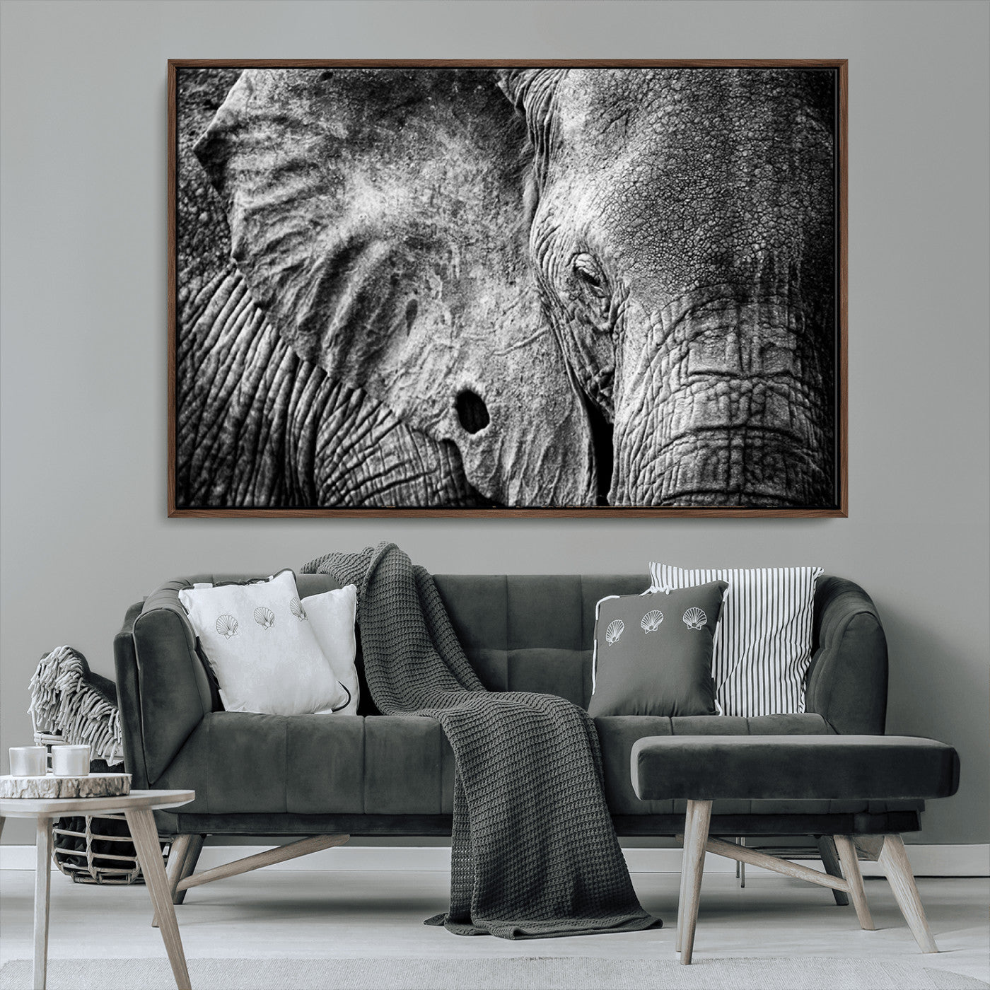 MGV-FC-36X24 - Wild Old Elephant Wall Art Canvas Print