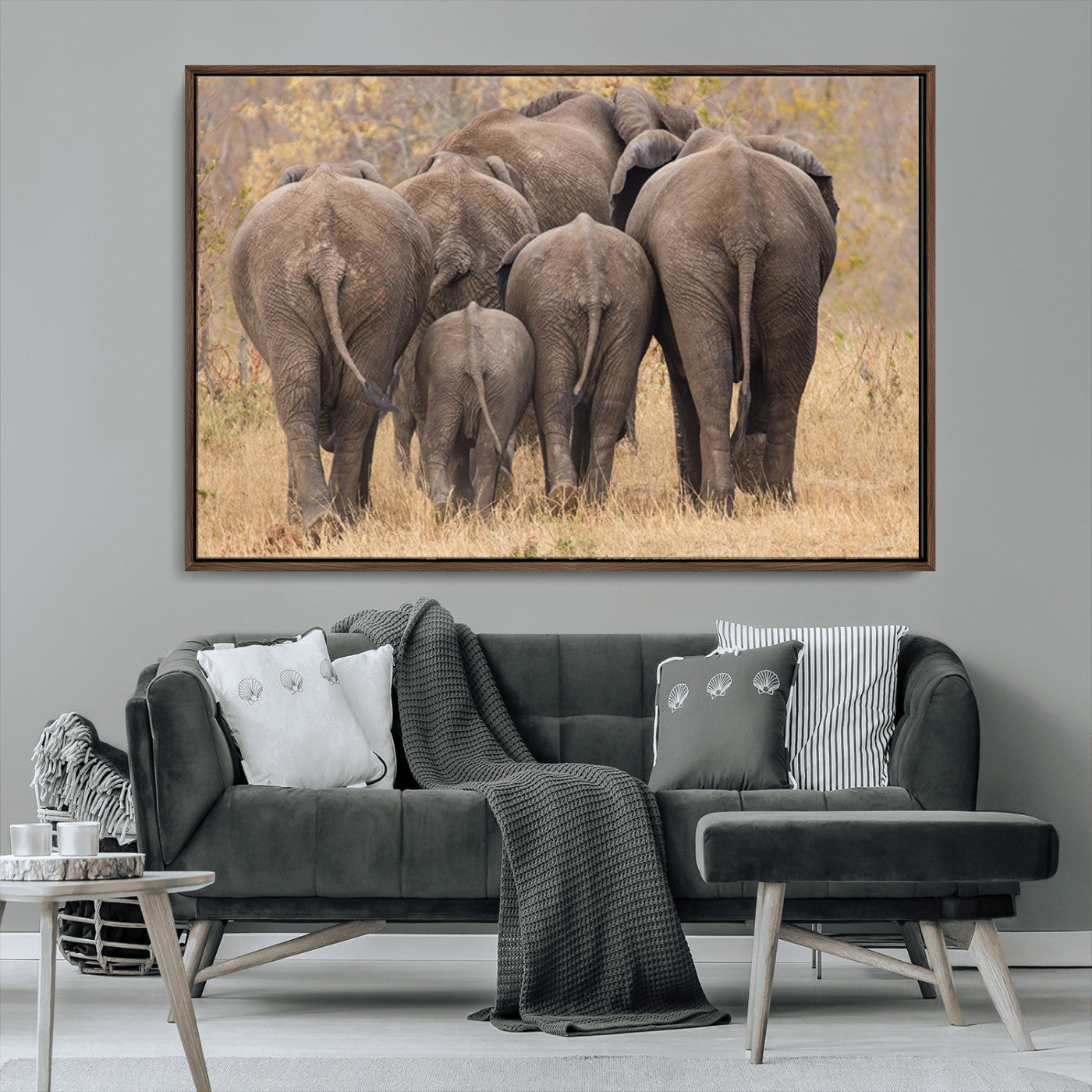 MGV-FC-36X24 - Wild Elephant Wall Art Canvas Print
