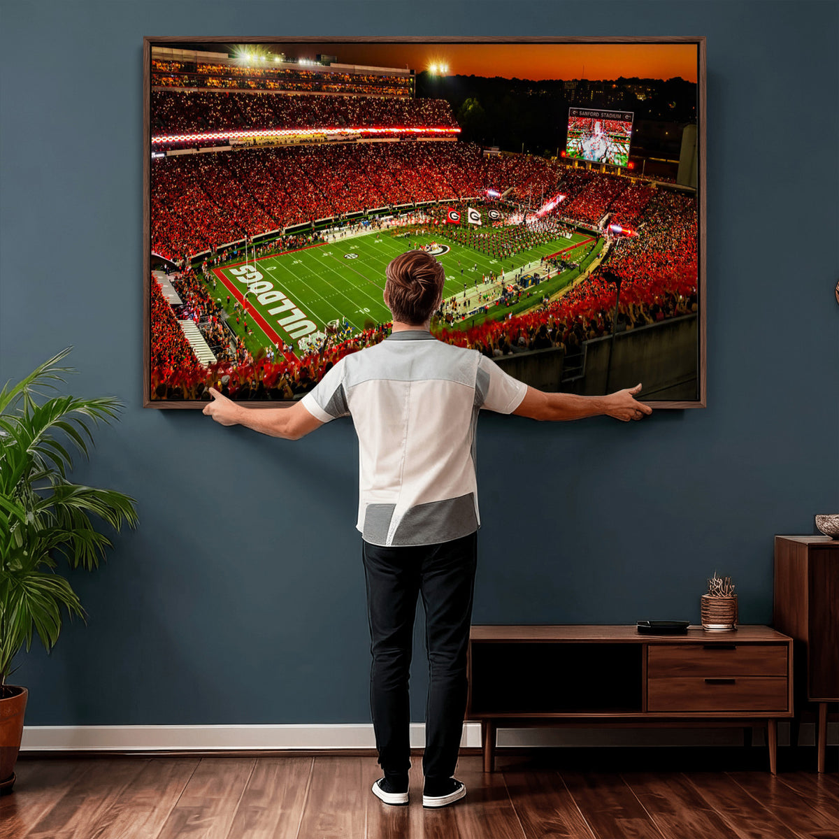 48894104-MGV-CV-36X24 - Georgia Bulldogs Stadium Wall Art Canvas Print, Sanford Stadium