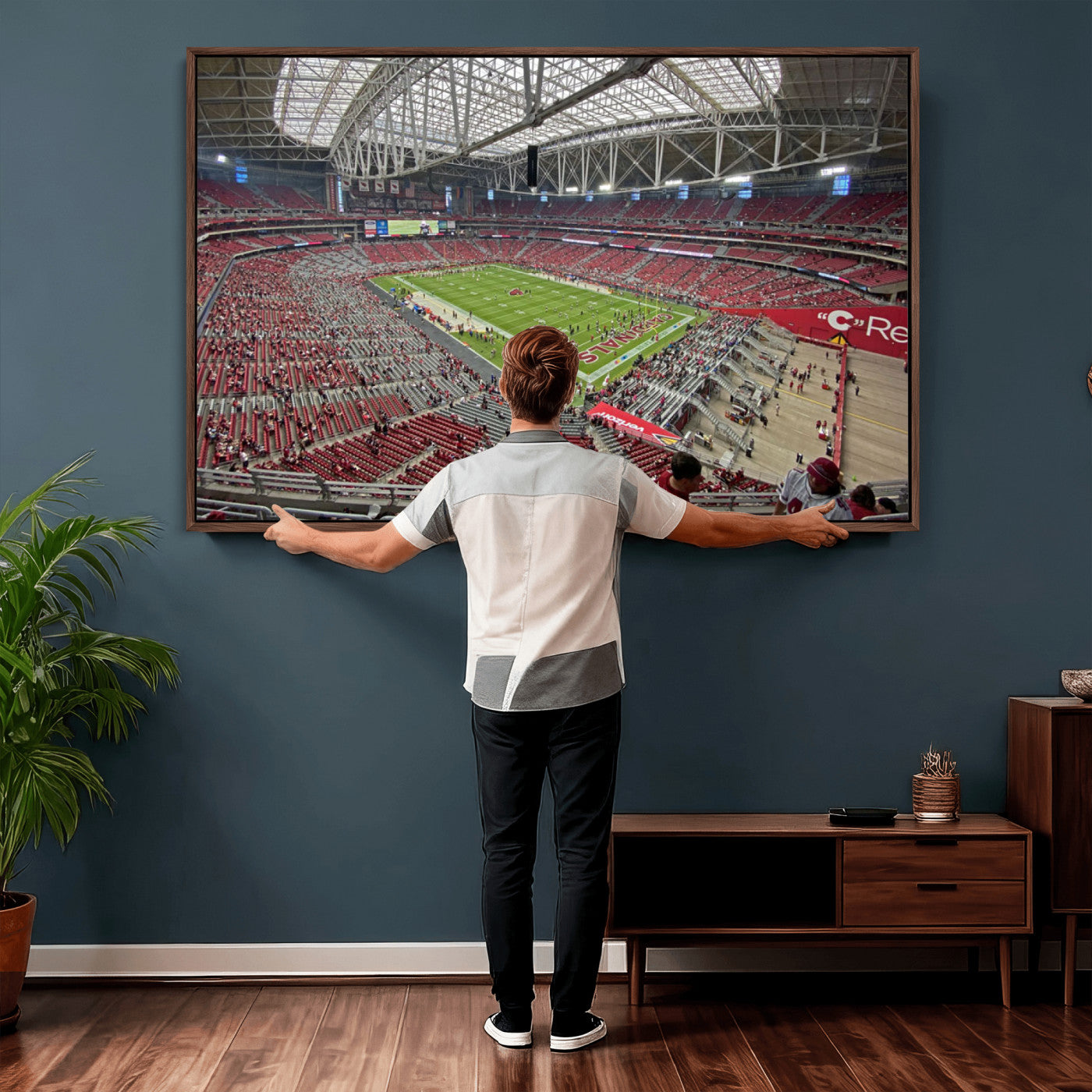 30579717-MGV-CV-36X24 - State Farm Stadium Canvas Wall Art, Arizona Cardinals Football Stadium Print, Glendale NFL Arena Panorama Artwork