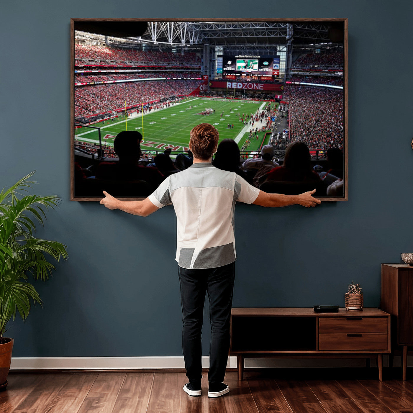 84196298-MGV-CV-36X24 - State Farm Stadium Canvas Wall Art, Arizona Cardinals Football Stadium Print, Glendale NFL Arena Photography Artwork