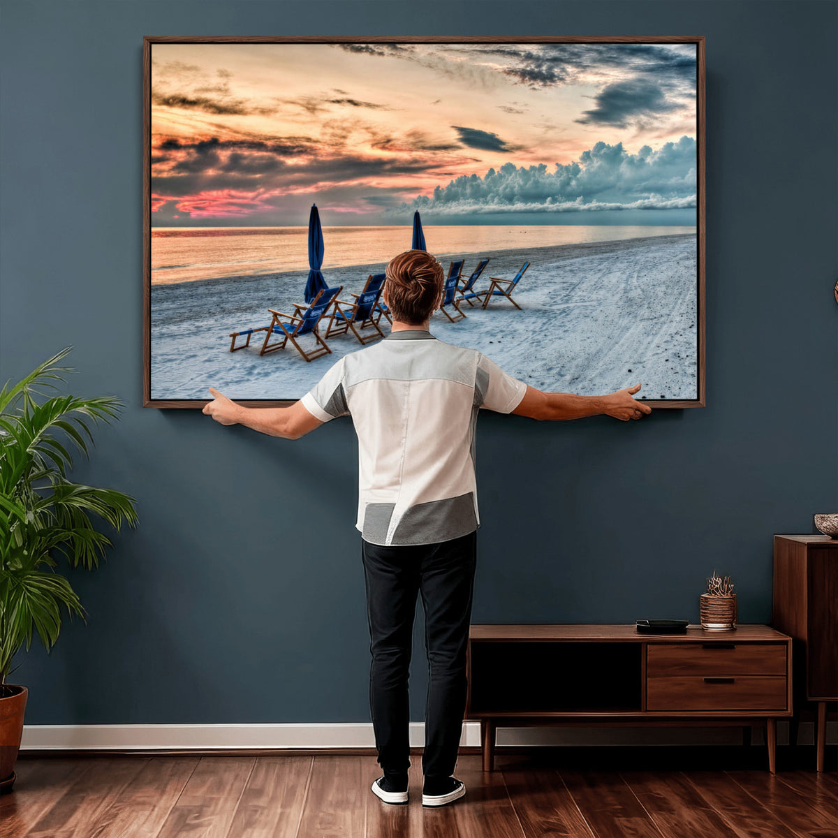 17237006-MGV-CV-36X24 - Serene Gulf Solitude Wall Art Canvas Print