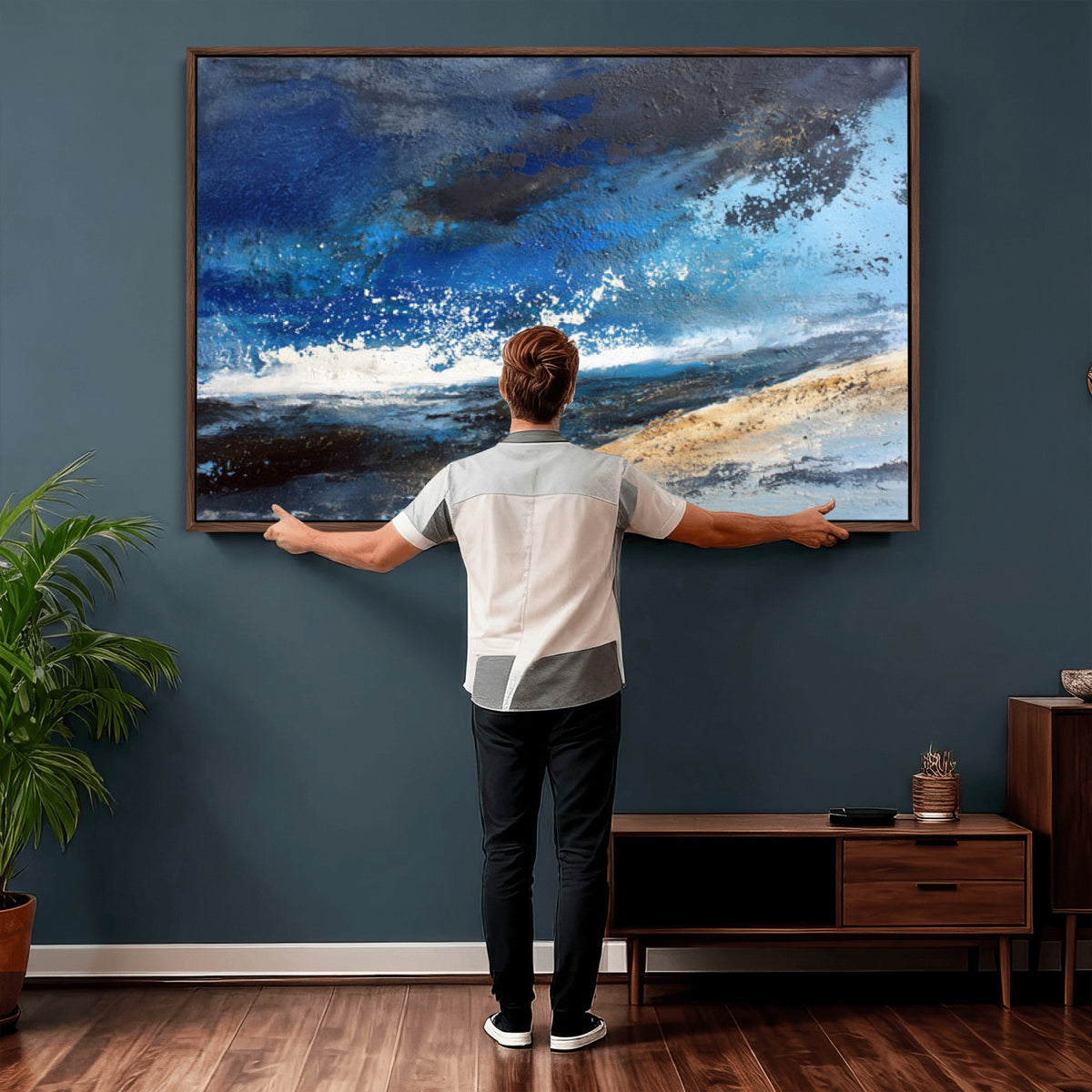 72157369-MGV-CV-36X24 - Extra Large Abstract Wall Art Canvas Print