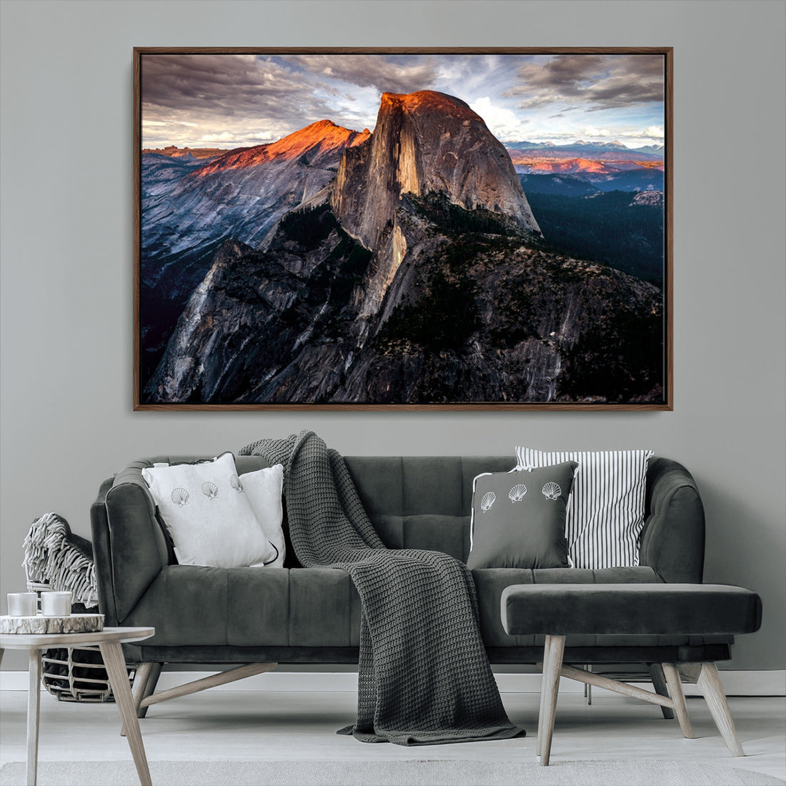 Half Dome Yosemite Wall Art | Majestic Mountain Landscape Canvas Print