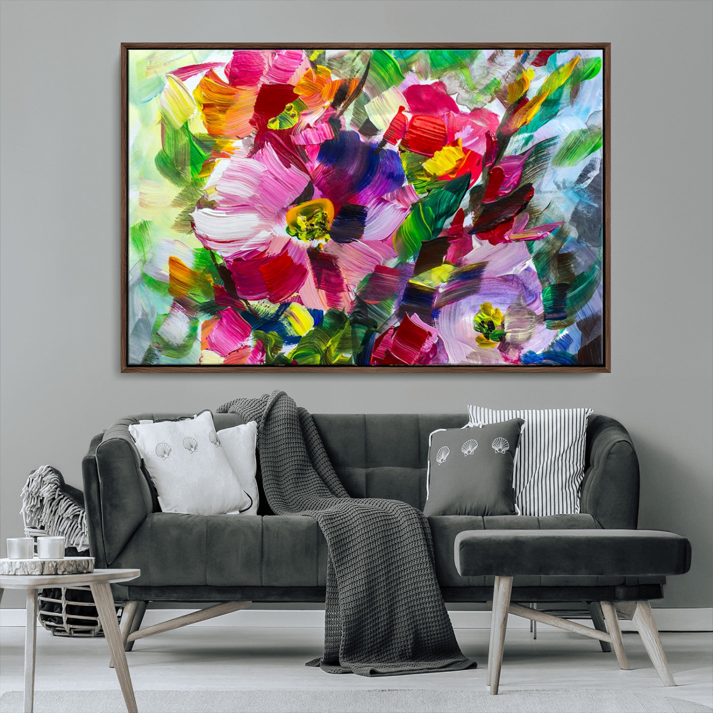 MGV-FC-36X24 - Oil Flower Abstract Canvas Print