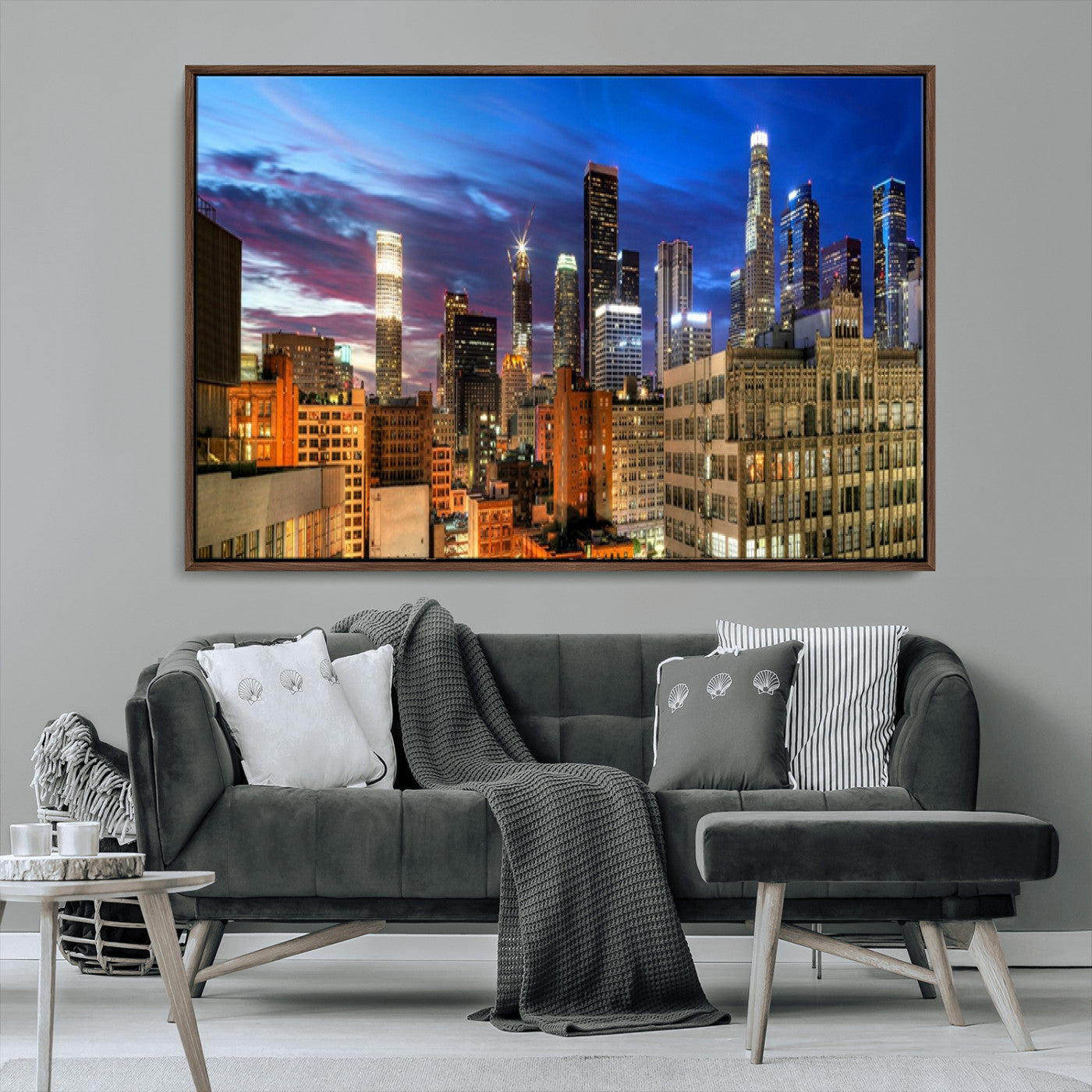 MGV-FC-36X24 - Los Angeles Night Wall Art Canvas Print