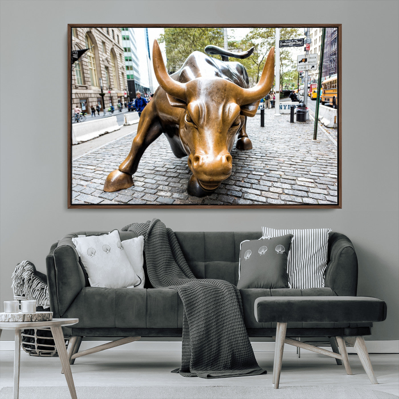 MGV-FC-36X24 - Charging Bull Wall Art Canvas Print