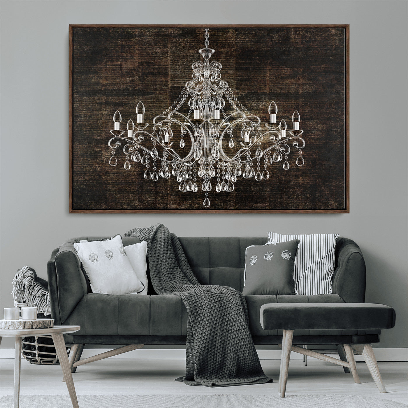MGV-FC-36X24 - Rustic Chandelier Canvas Print