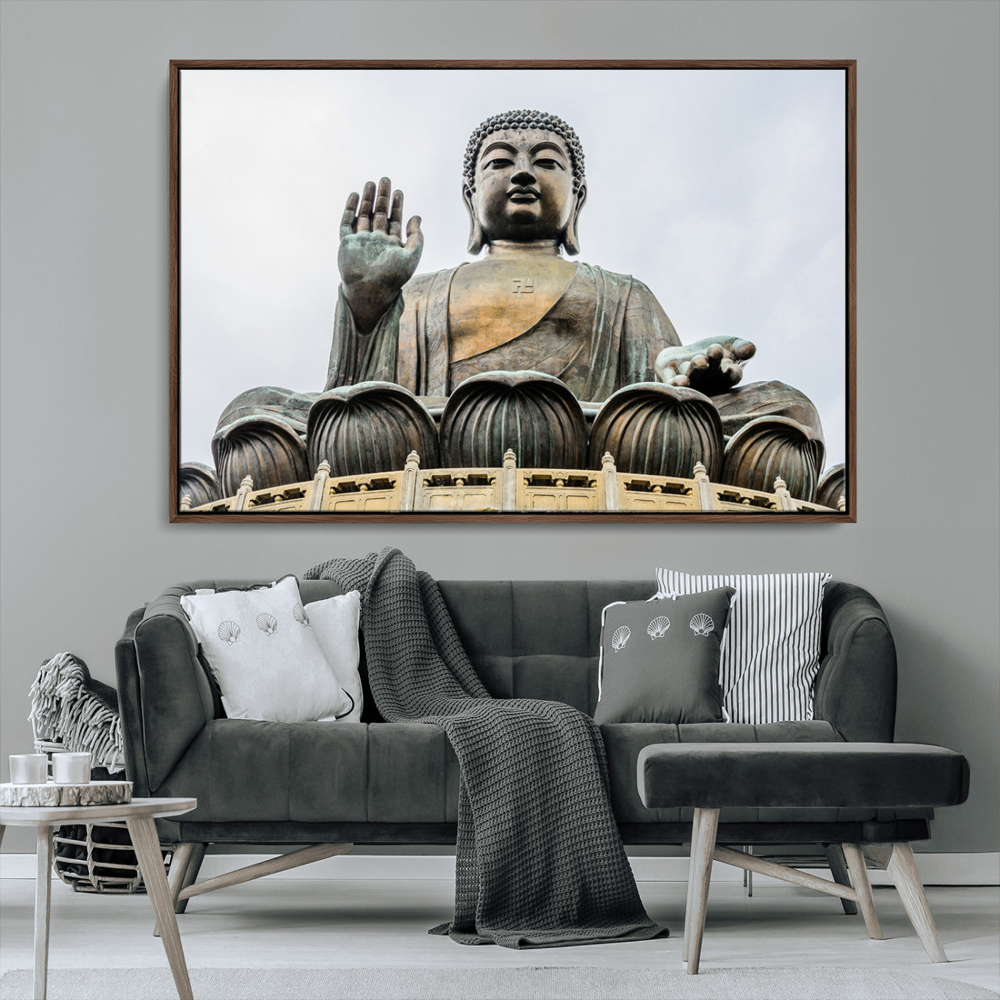 MGV-FC-36X24 - Buddha Statue Wall Art Canvas Print