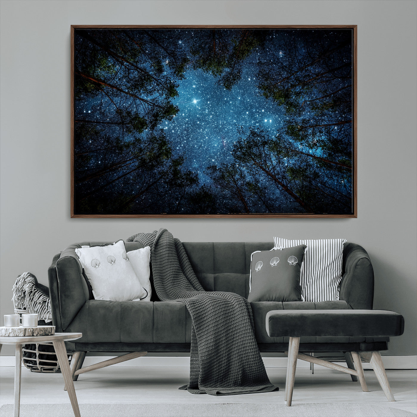 MGV-FC-36X24 - Forest and Stars Wall Art Canvas Print