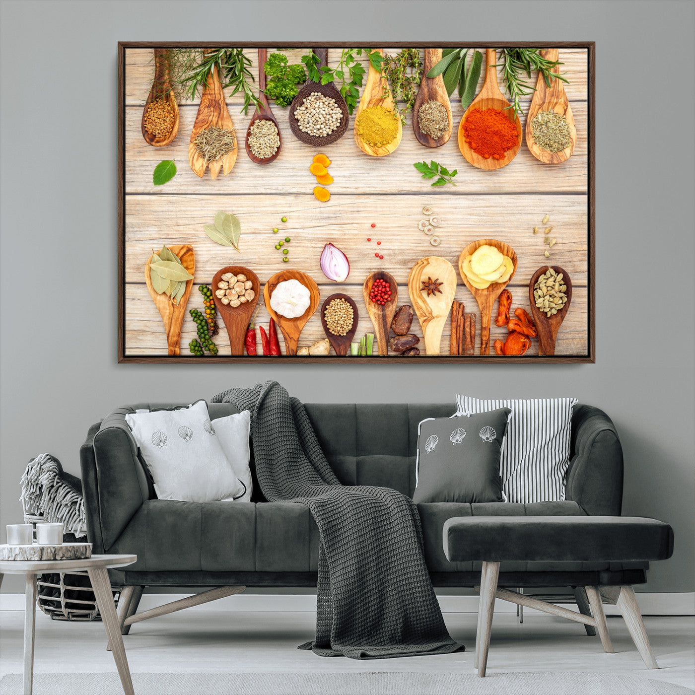 MGV-FC-36X24 - Kitchen Spice on the Table Wall Art, Kitchen Spice Wall Art Canvas Print