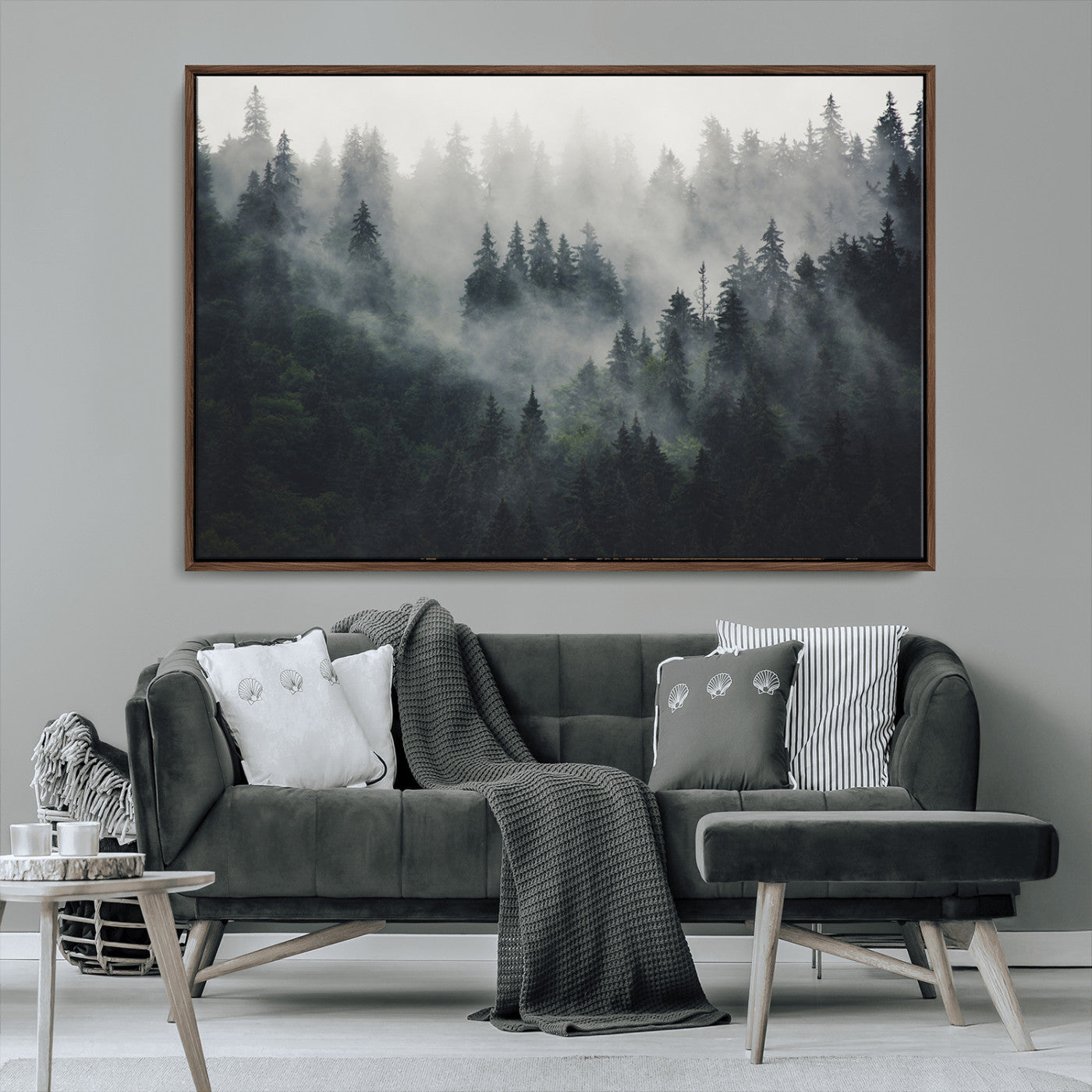 MGV-FC-36X24 - Nature Wall Decor - Serene Triptych Nature Print – Woodland Landscape Decor for Living Room or