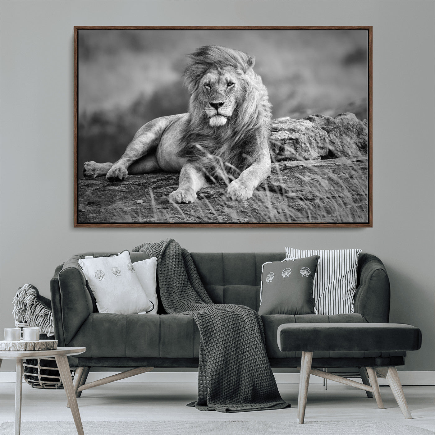 MGV-FC-36X24 - King of Forest Lion Wall Art Canvas Print